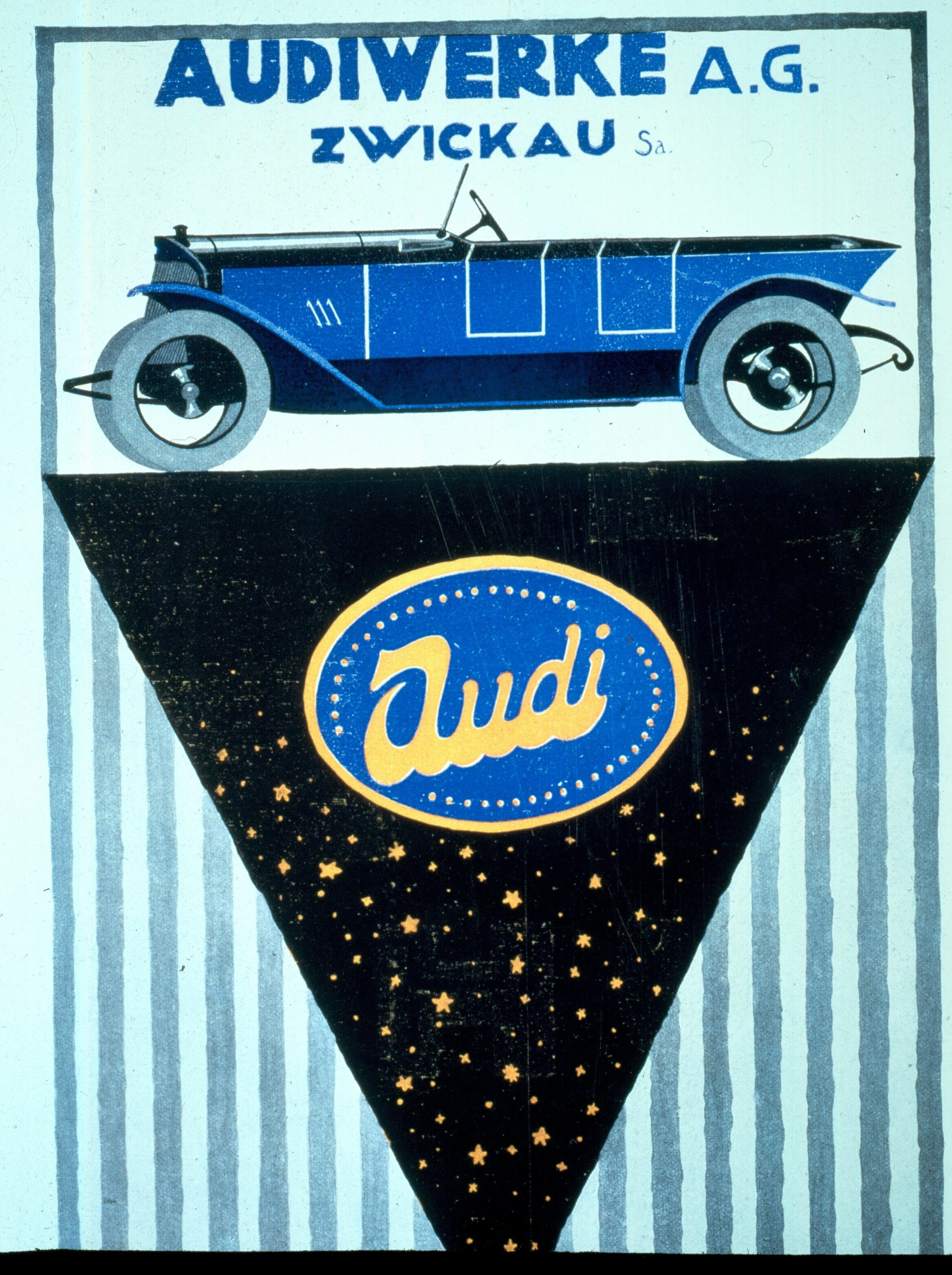„Audi, 1909 bis 1940 – Autos, Marke, Unternehmen“ - Audi-Werbung aus dem Jahr 1918.