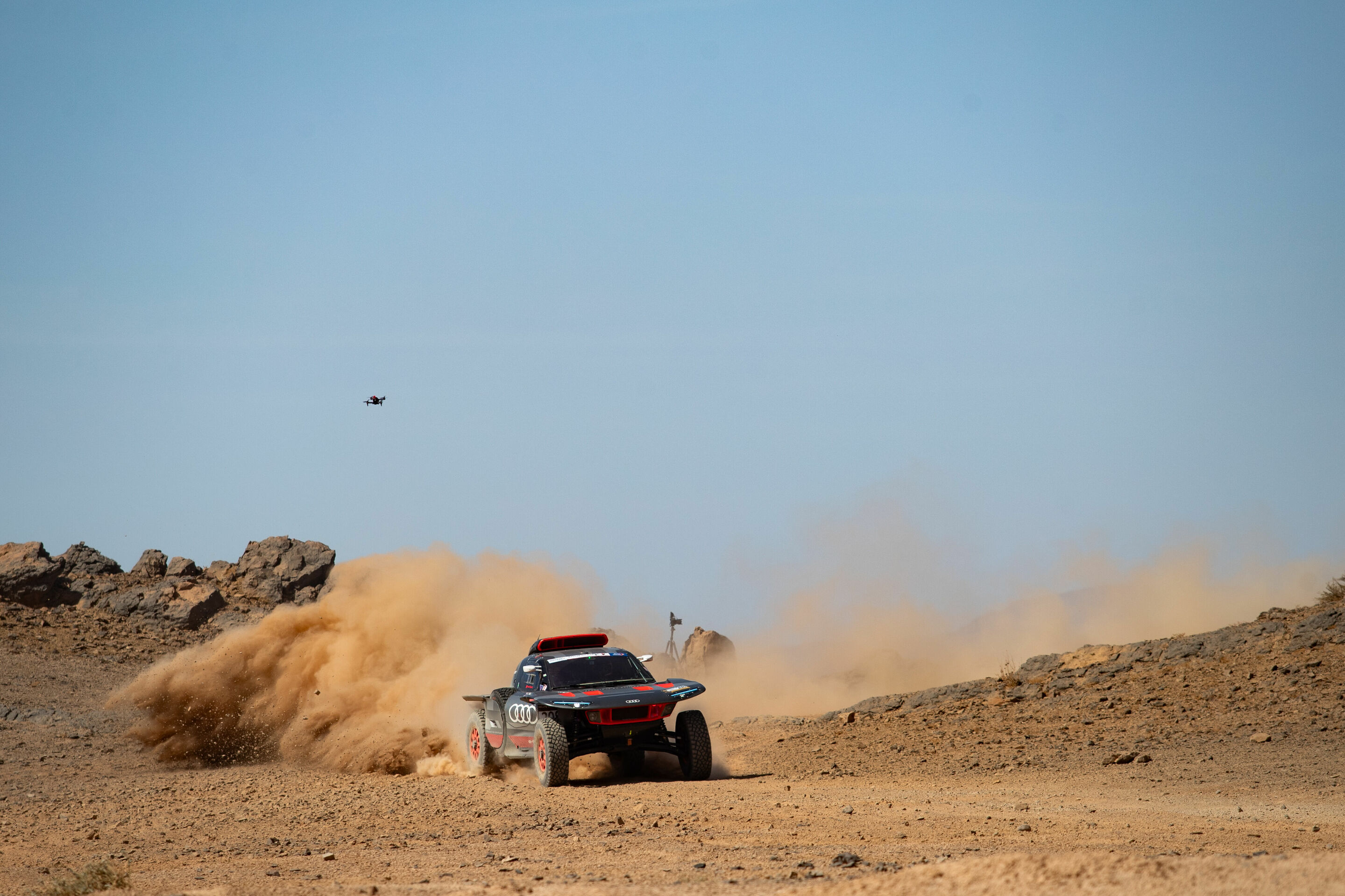 Rallye du Maroc 2023 - Audi RS Q e-tron #208 (Team Audi Sport), Stéphane Peterhansel/Edouard Boulanger