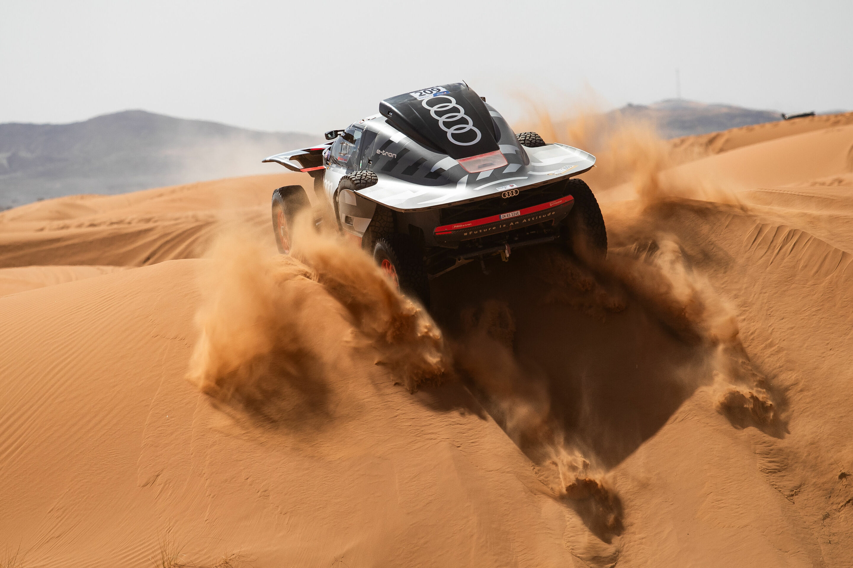 Rallye du Maroc 2023 - Audi RS Q e-tron #209 (Team Audi Sport), Carlos Sainz/Lucas Cruz