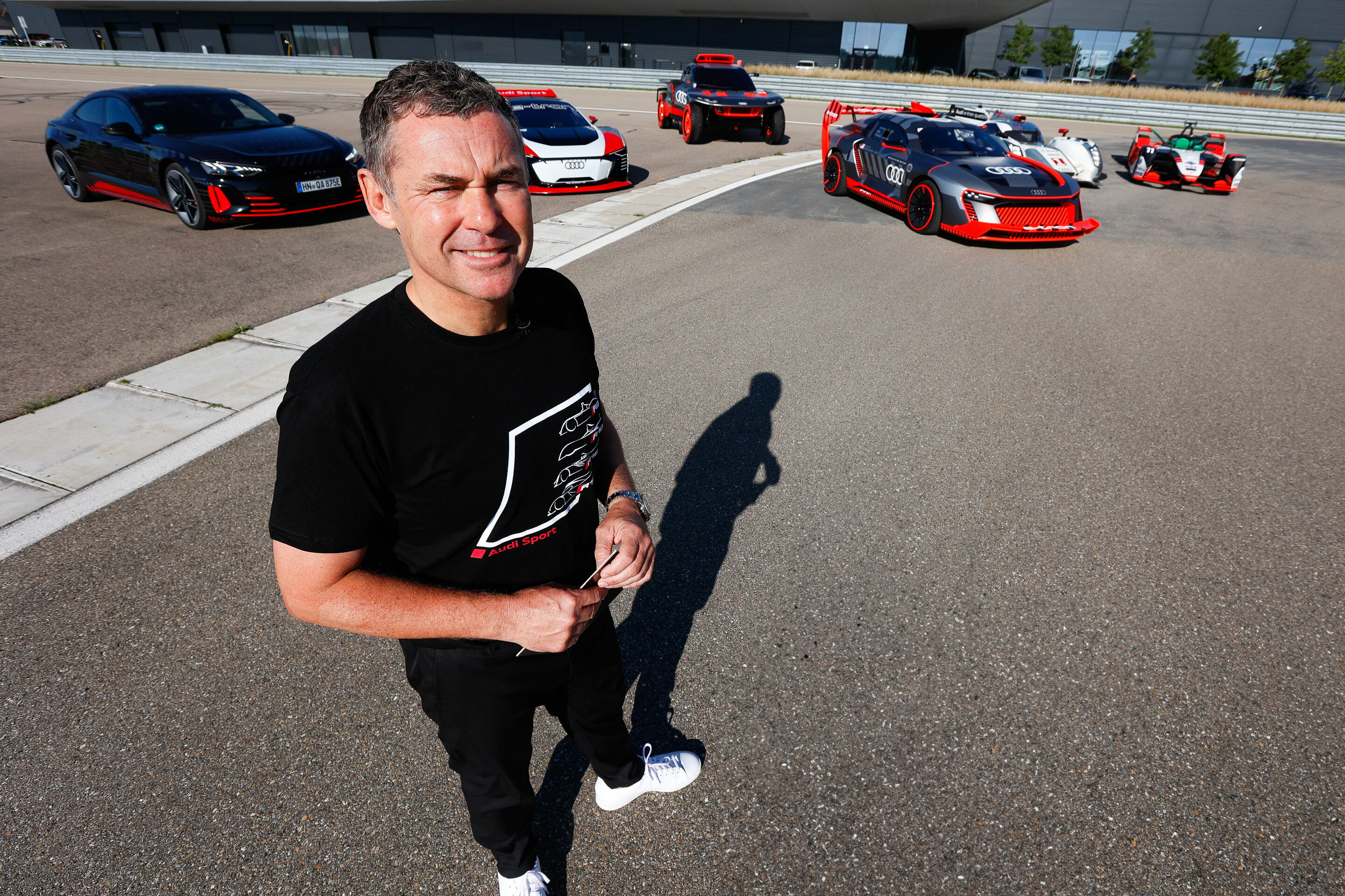 e-tron on track 2023 - Tom Kristensen, Audi RS e-tron GT, Audi e-tron Vision Gran Turismo, Audi RS Q e-tron, Audi S1 e-tron quattro Hoonitron, Audi R18 e-tron quattro, Audi e-tron FE07
