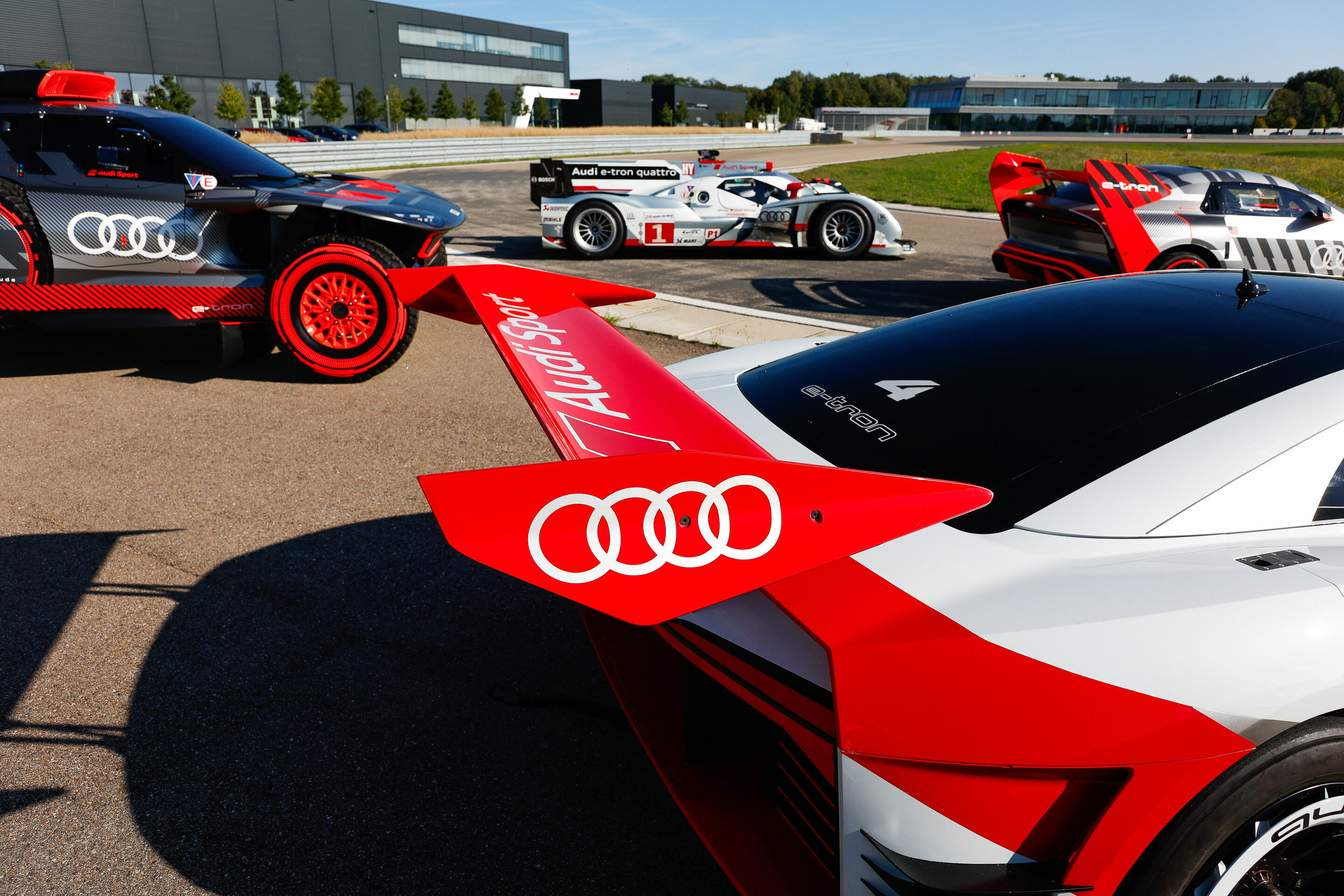 e-tron on track 2023 - Audi RS Q e-tron, Audi e-tron Vision Gran Turismo, Audi R18 e-tron quattro, Audi e-tron FE07, Audi S1 e-tron quattro Hoonitron