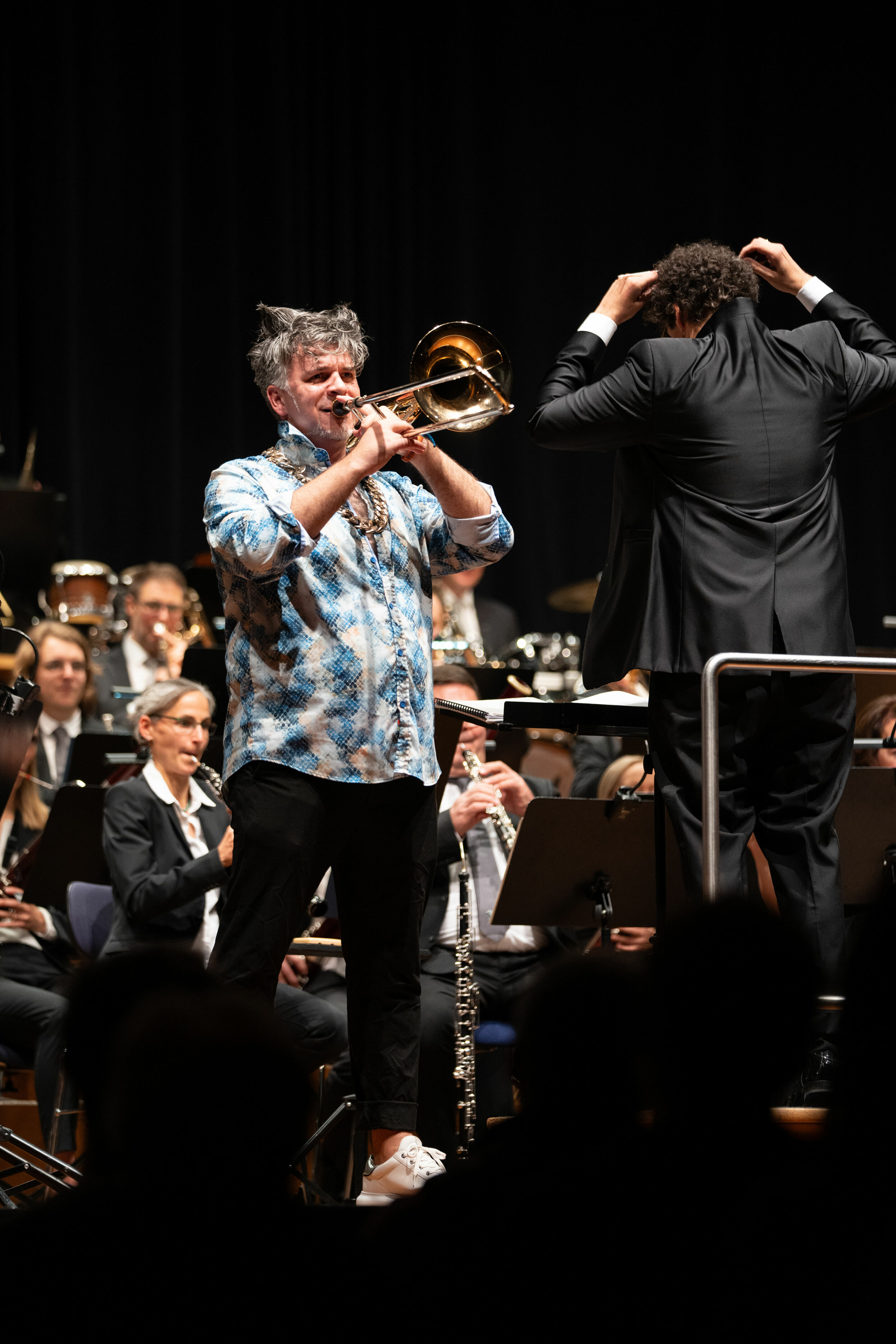 Benefizkonzert der Audi Bläserphilharmonie - Stargast und Solist an der Posaune war am diesjährigen Audi Benefizkonzert der ungarische Musiker Zoltán Kiss.