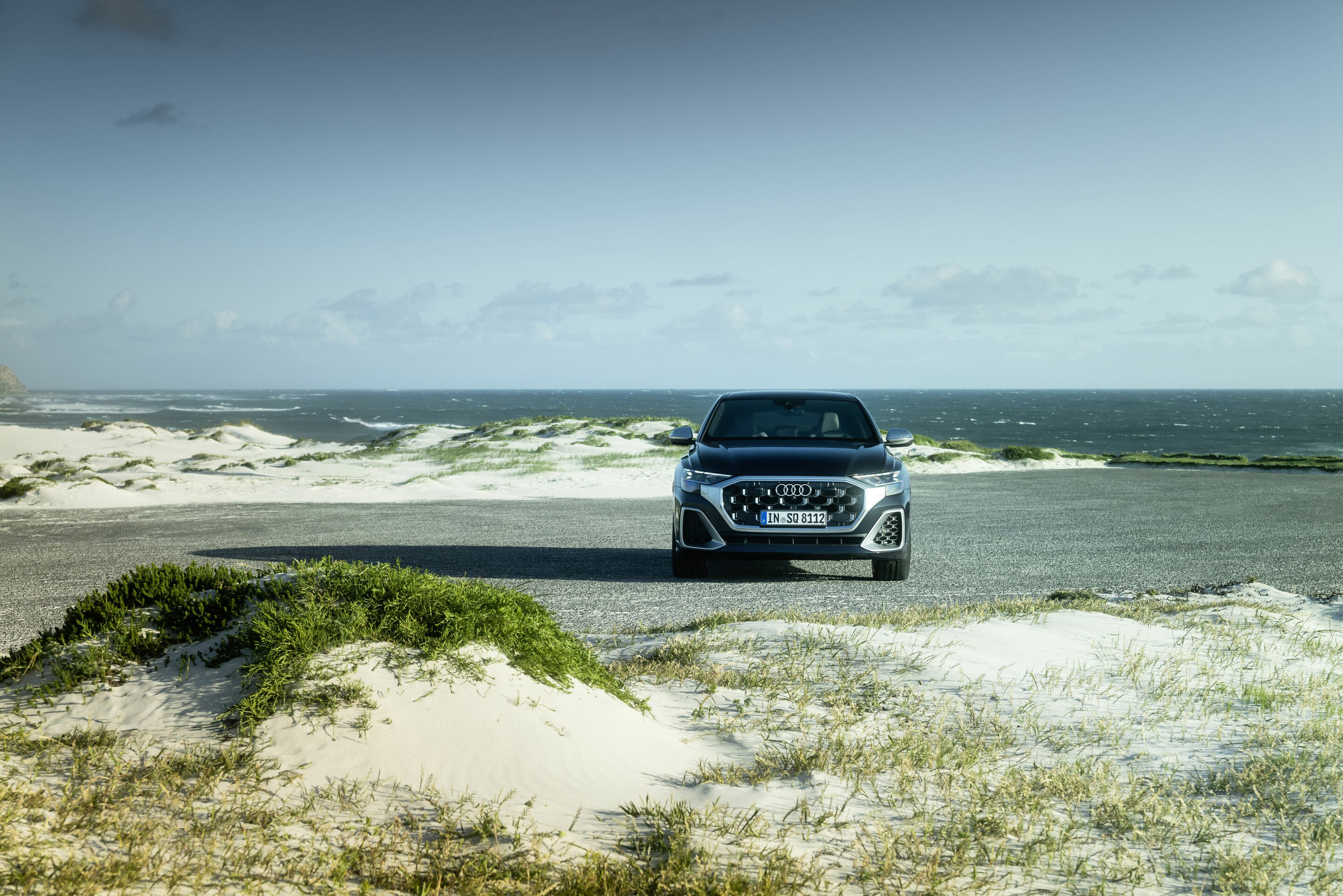Audi SQ8 TFSI - Standaufnahme,
Farbe: Waitomoblau