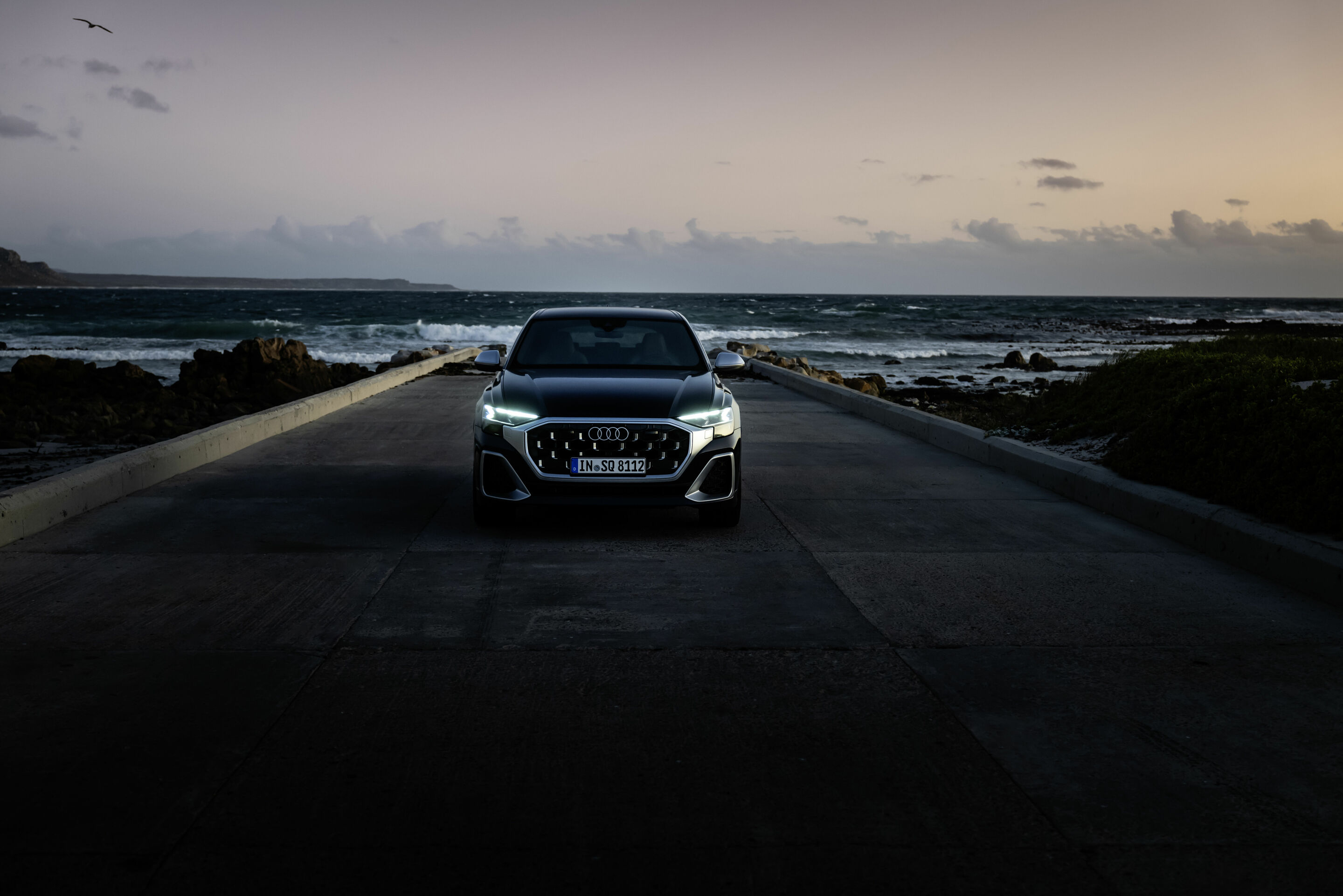 Audi SQ8 TFSI - Standaufnahme,
Farbe: Waitomoblau