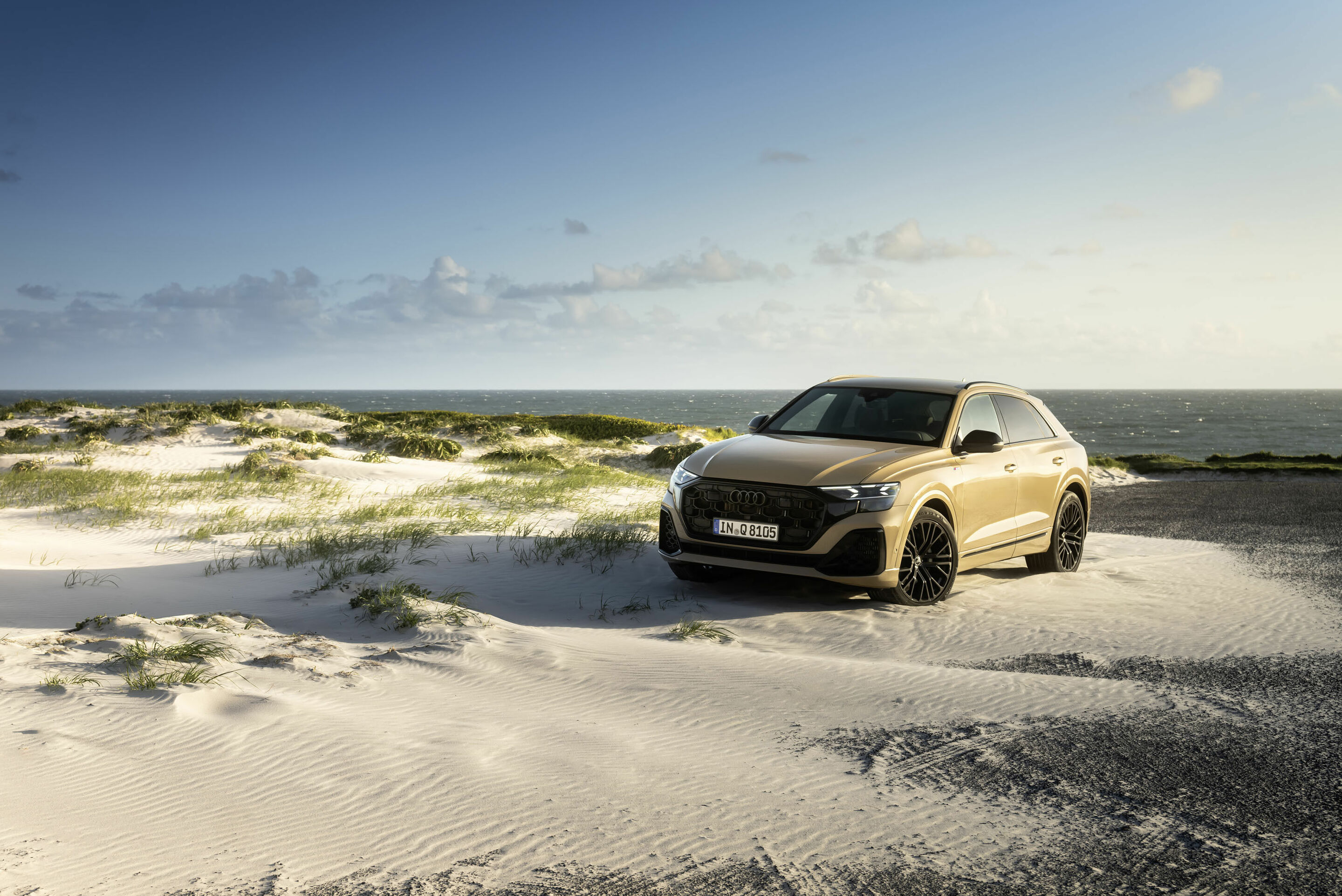 Audi Q8 - Standaufnahme,
Farbe: Sakhirgold Metallic