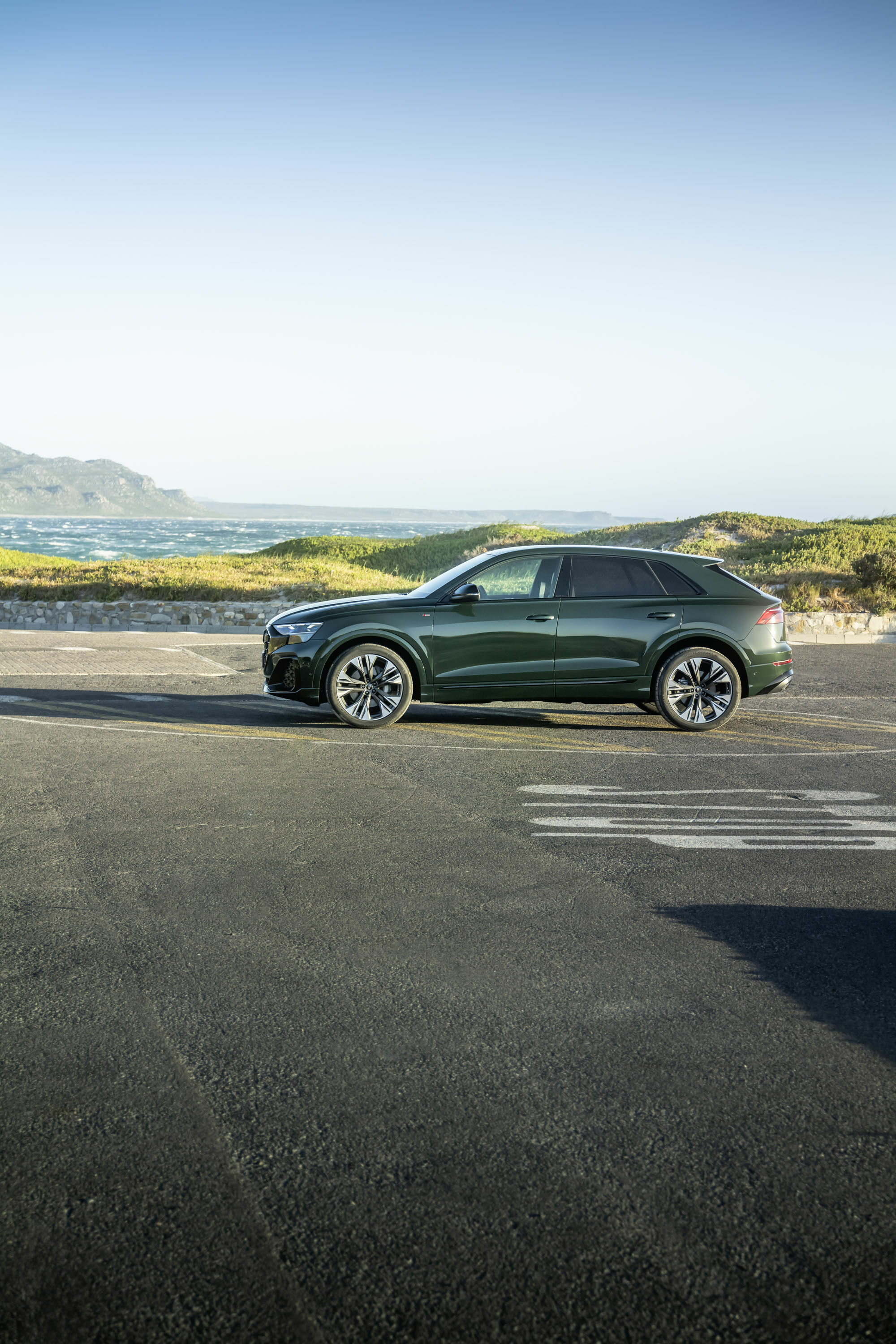 Audi Q8 - Static photo,
Audi exclusive paint finish (Goodwoodgreen pearl effect)