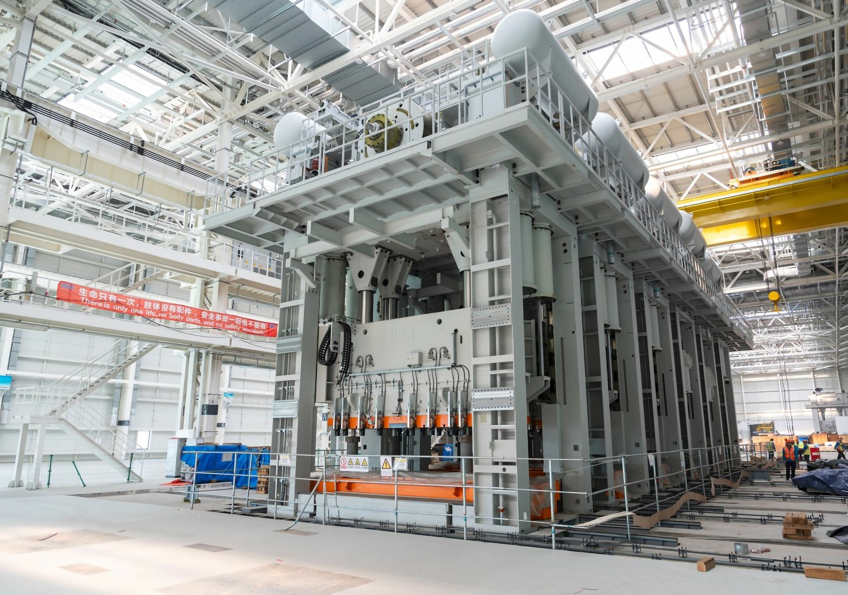 Eine neue smarte Fabrik entsteht - Baufortschritt im Werk der Audi FAW NEV Company in Changchun: Presswerk