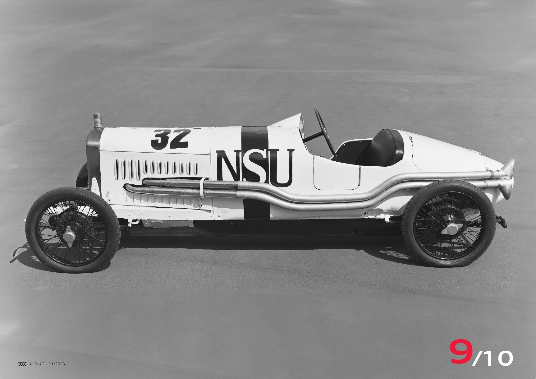 Quadruple victory for NSU Type 6/60 PS racing car at the German Grand Prix on the AVUS circuit - The NSU Type 6/60 PS (hp) race car.