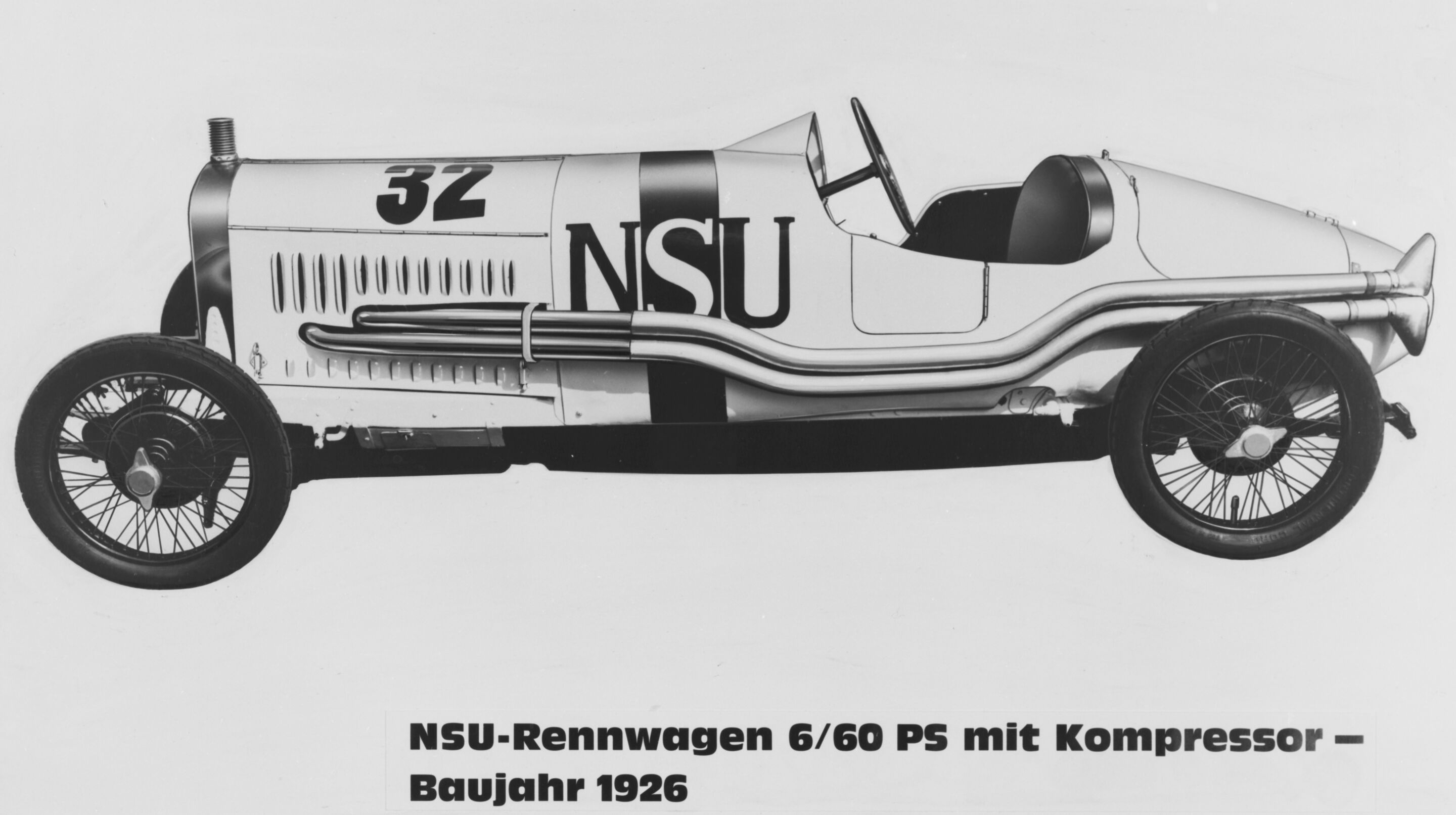 Vierfachsieg für die NSU-Rennwagen Typ 6/60 PS beim „Großen Preis von Deutschland“ auf der AVUS - Der NSU Typ 6/60 PS Rennwagen.