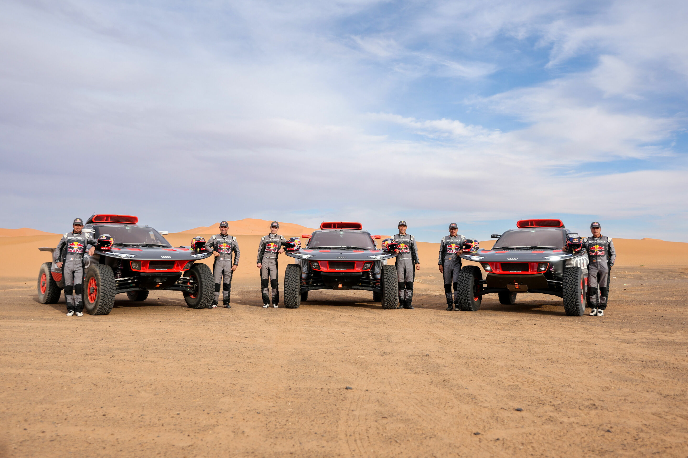 Dakar-Test Marokko, Oktober 2023 - Edouard Boulanger, Stéphane Peterhansel, Emil Bergkvist, Mattias Ekström, Lucas Cruz, Carlos Sainz