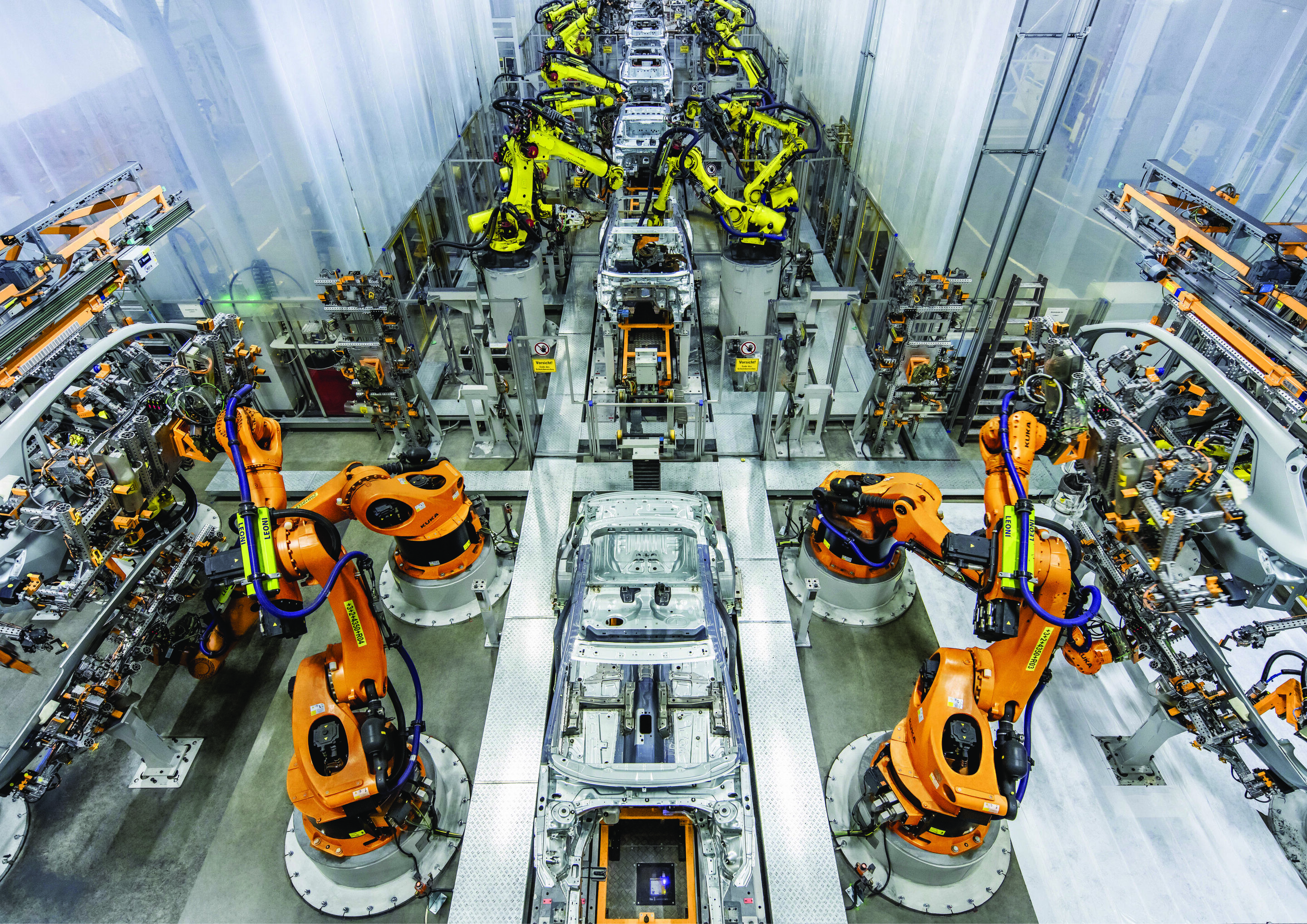 Live dabei bei der „Hochzeit“: Faszination Produktion intensiv - Eine Audi-Karosserie wird von mehr als 1.000 Robotern zusammengefügt