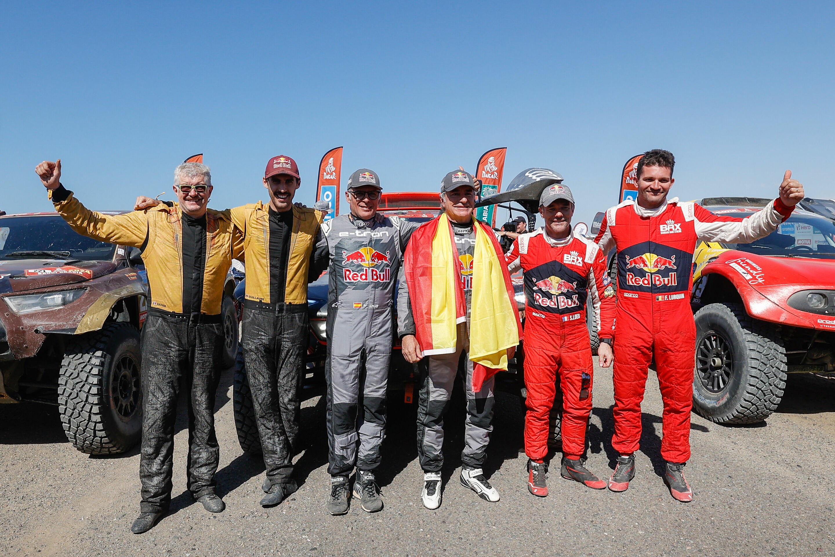 Rallye Dakar 2024 - Xavier Panseri, Guillaume de Mevius, Lucas Cruz, Carlos Sainz, Sébastien Loeb, Fabian Lurquin