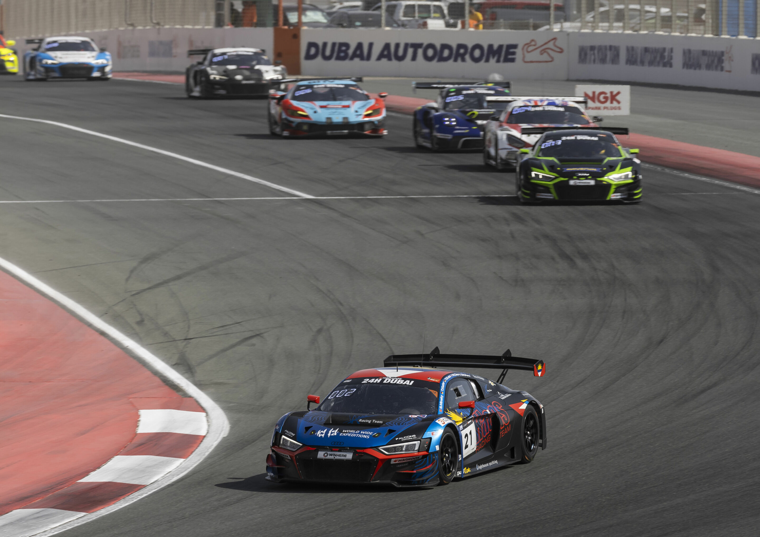 24h Dubai 2024 - Audi R8 LMS #21 (Haas Racing Team), Mathieu Detry/Thomas Kiefer/Torsten Kratz/Stanislav Minsky/Miika Panu