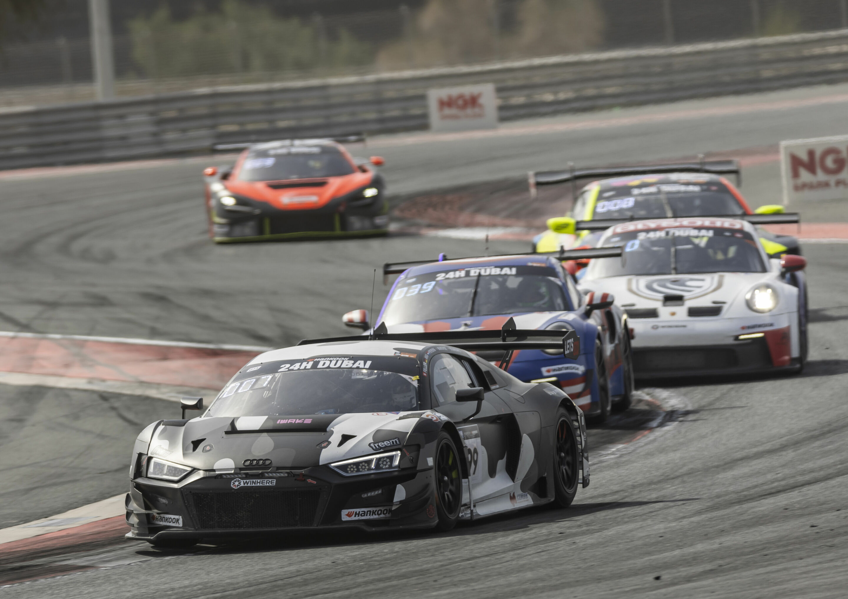 24h Dubai 2024 - Audi R8 LMS #99 (Attempto Racing), Alex Aka/Ricardo Feller/Dylan Pereira/Sergej Titarenko/Andrej Mukovoz