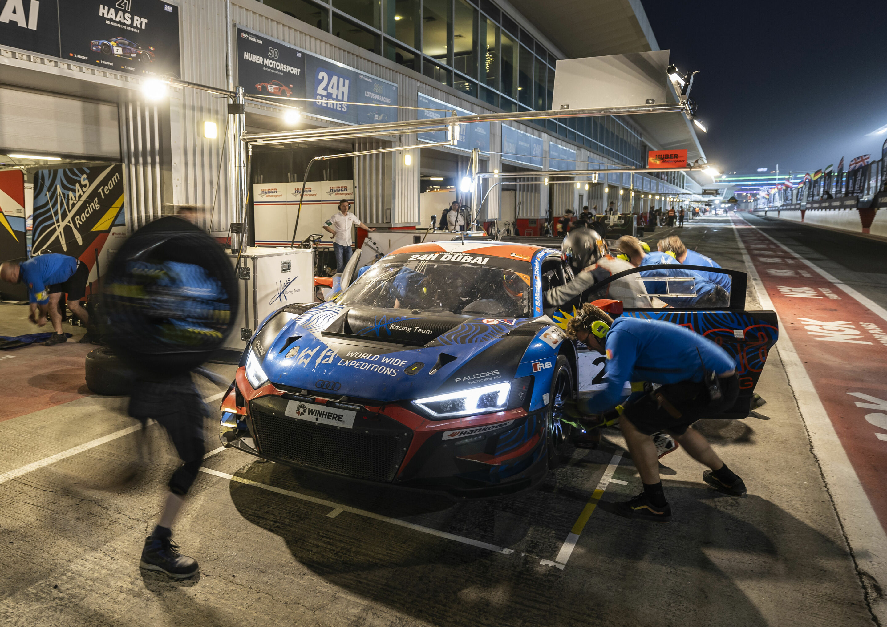 24h Dubai 2024 - Audi R8 LMS #21 (Haas Racing Team), Mathieu Detry/Thomas Kiefer/Torsten Kratz/Stanislav Minsky/Miika Panu
