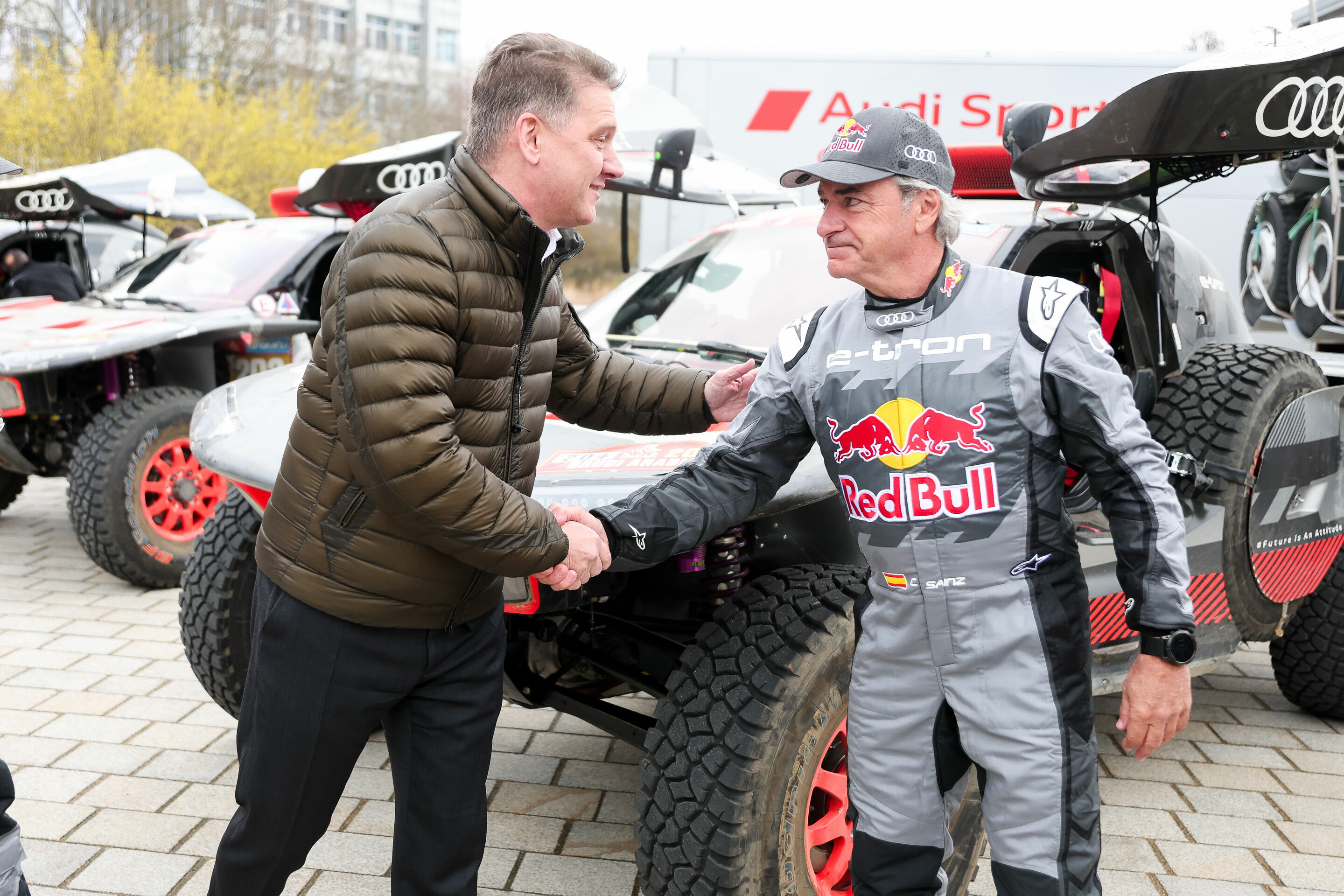 Celebrations Dakar Rally 2024 - Audi CEO Gernot Döllner, Carlos Sainz