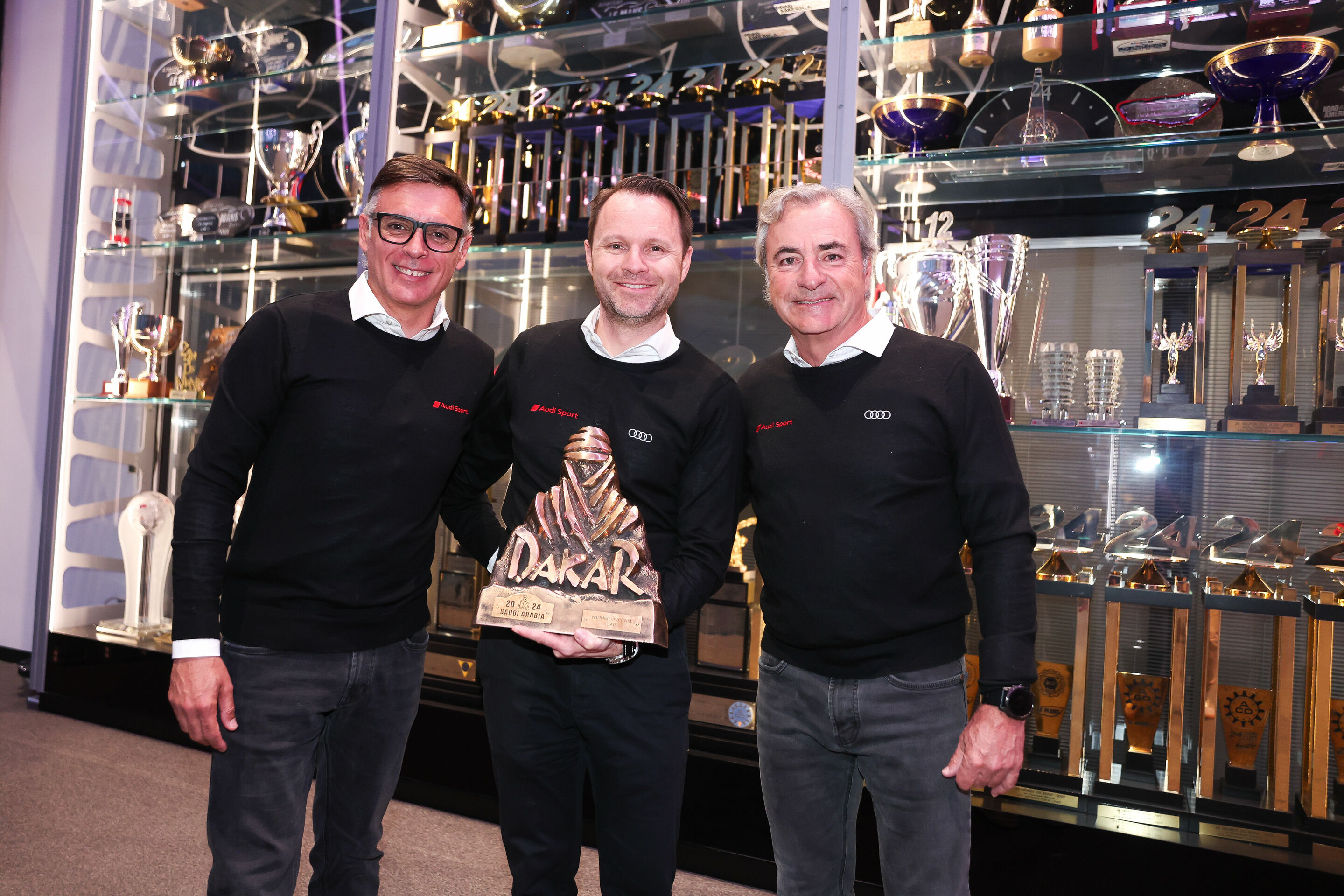 Celebrations Dakar Rally 2024 - Lucas Cruz, Rolf Michl, Carlos Sainz