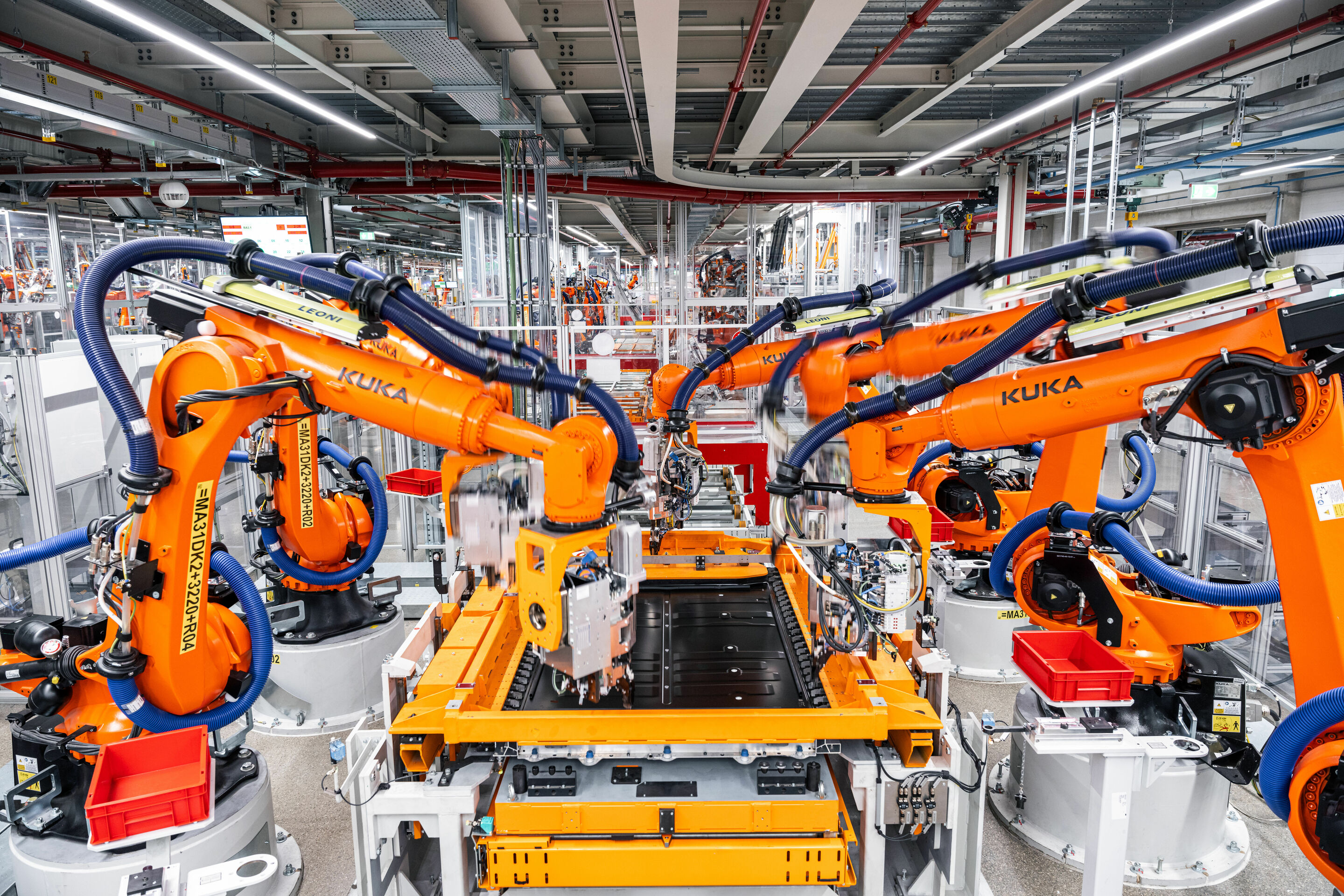 Produktion Audi Q6 e-tron am Standort Ingolstadt - Hochautomatisierte Batteriemontage