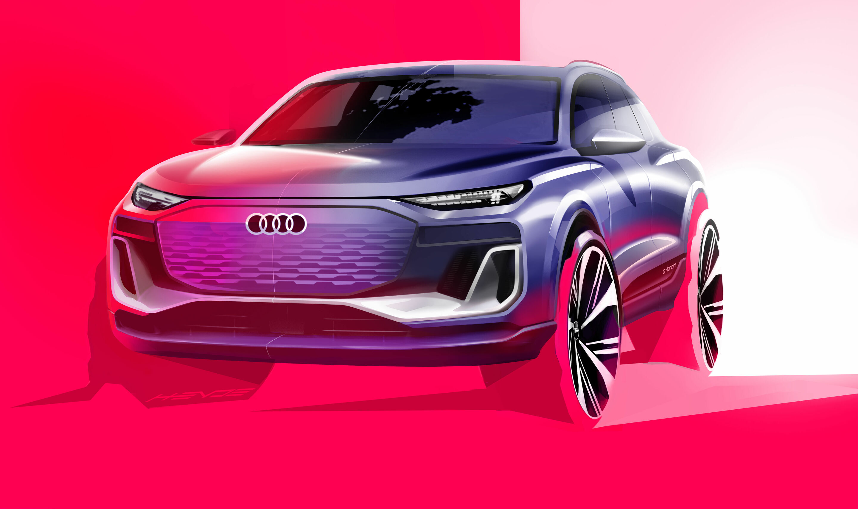 Sketch - Sketches - Audi Q6 e-tron - Sketches - Audi Q6 e-tron