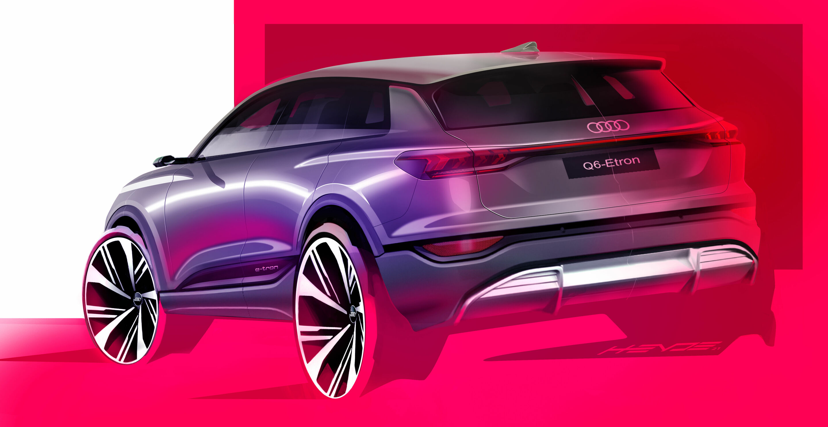 Sketch - Sketches - Audi Q6 e-tron - Sketches - Audi Q6 e-tron