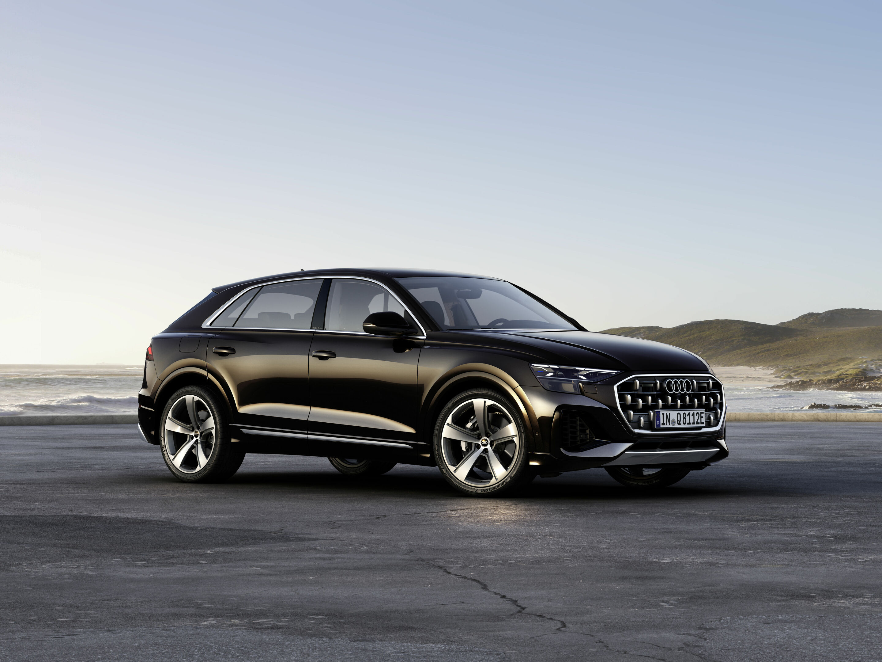 Audi Q8 TFSI e quattro - Standaufnahme, 
Farbe: Tamarindenbraun Metallic