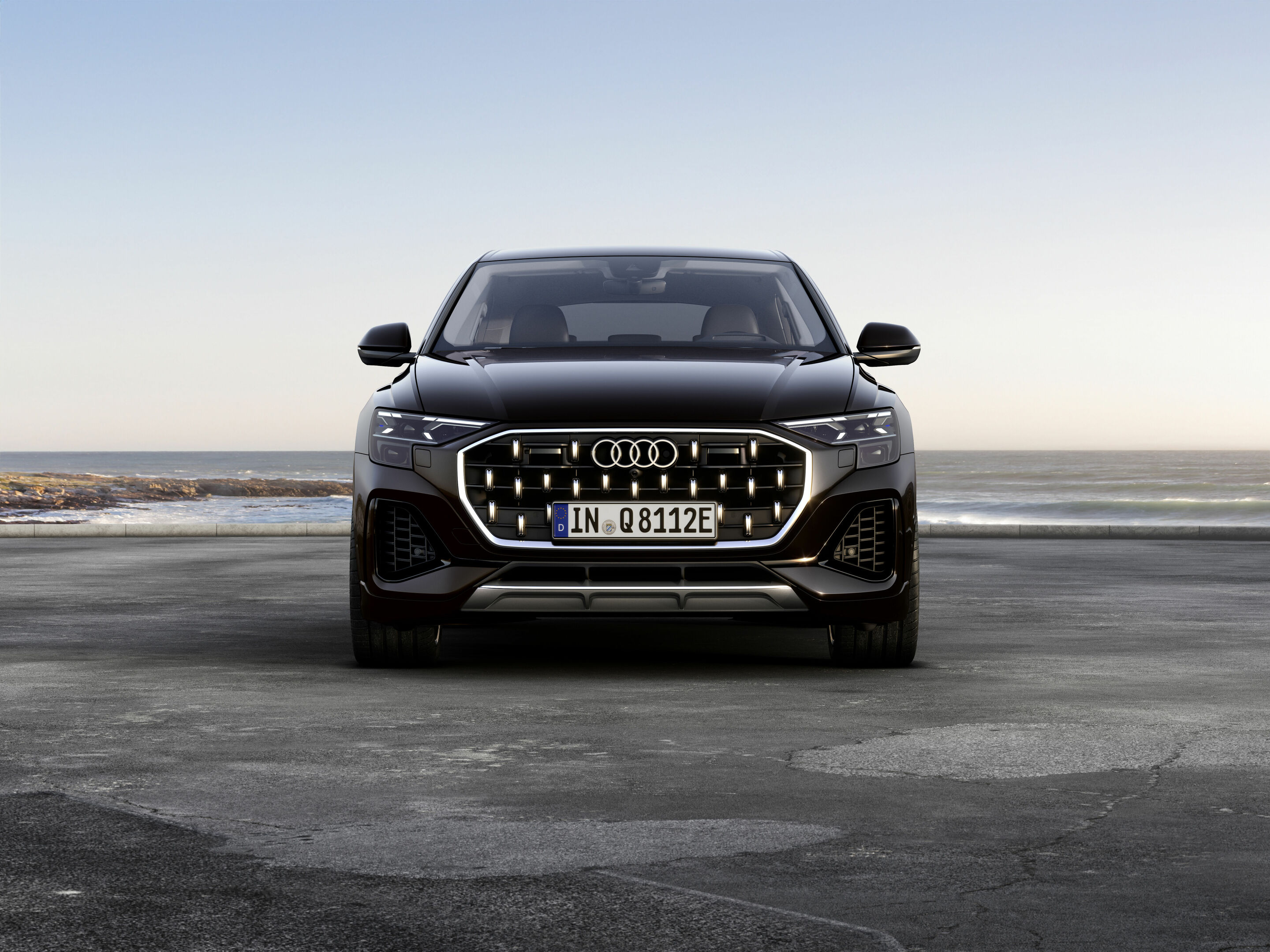 Audi Q8 TFSI e quattro - Standaufnahme, 
Farbe: Tamarindenbraun Metallic