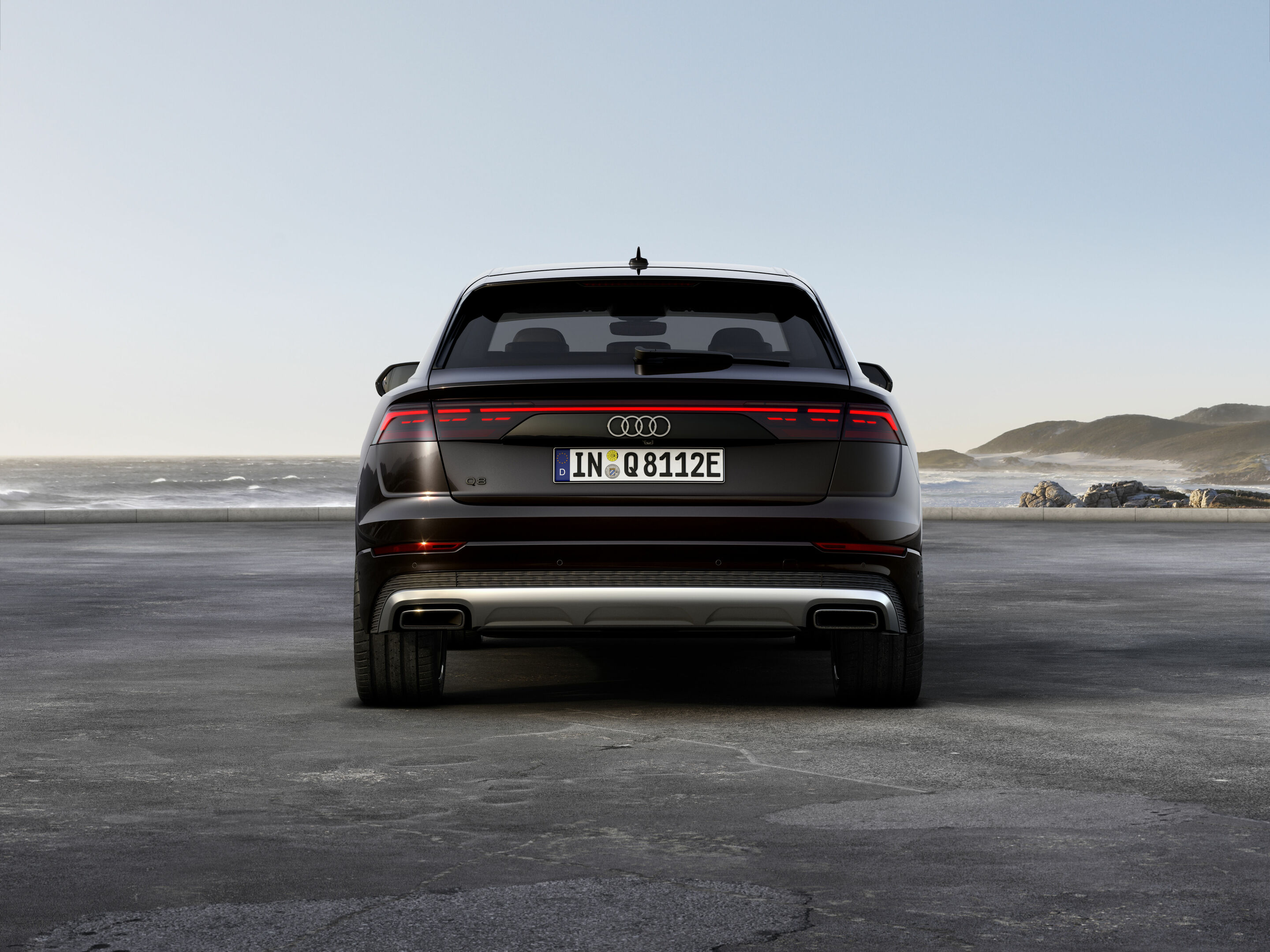 Audi Q8 TFSI e quattro - Standaufnahme, 
Farbe: Tamarindenbraun Metallic