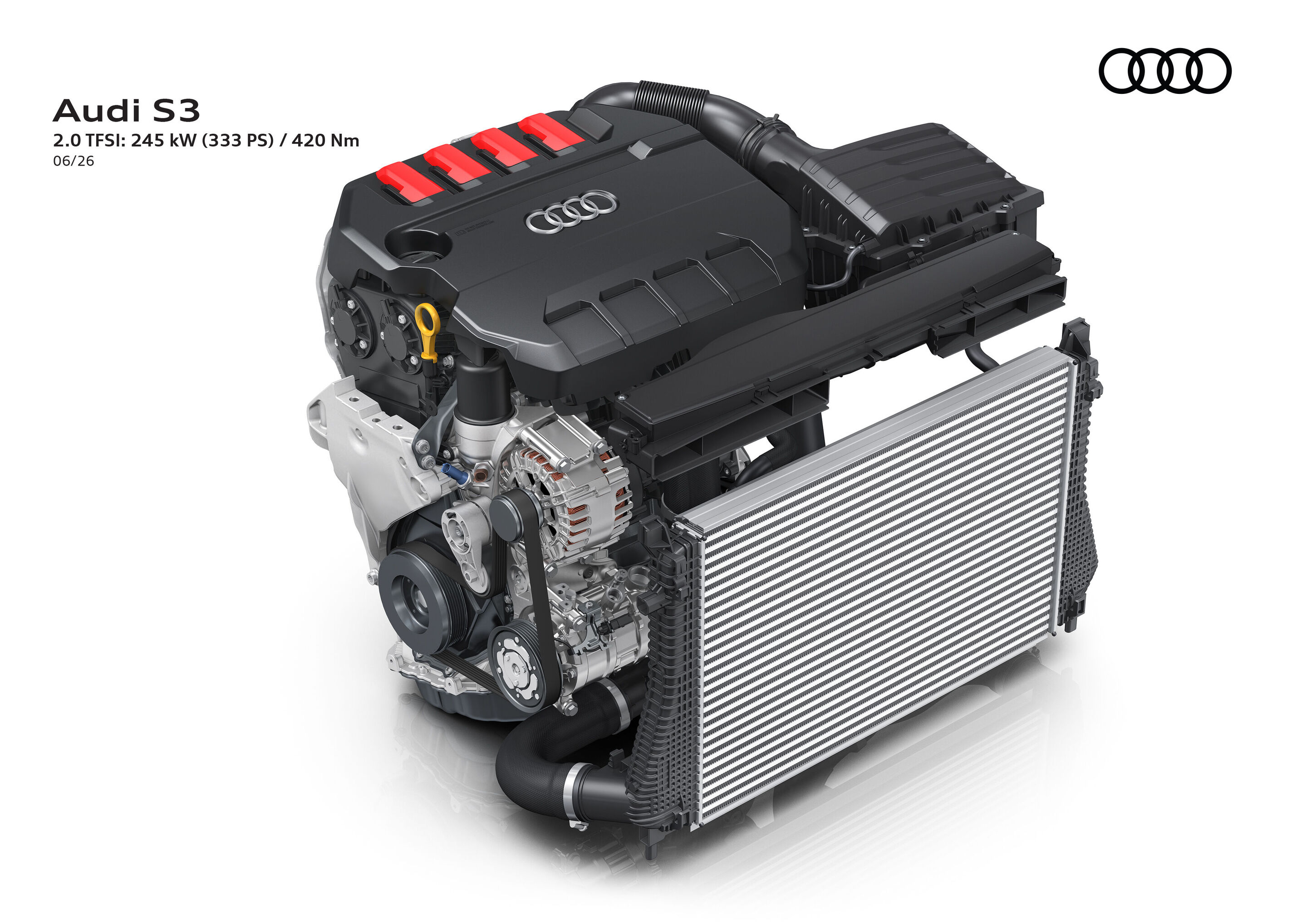 Illustration - Audi S3 - 2.0 TFSI: 245 kW (333 PS) / 420 Nm