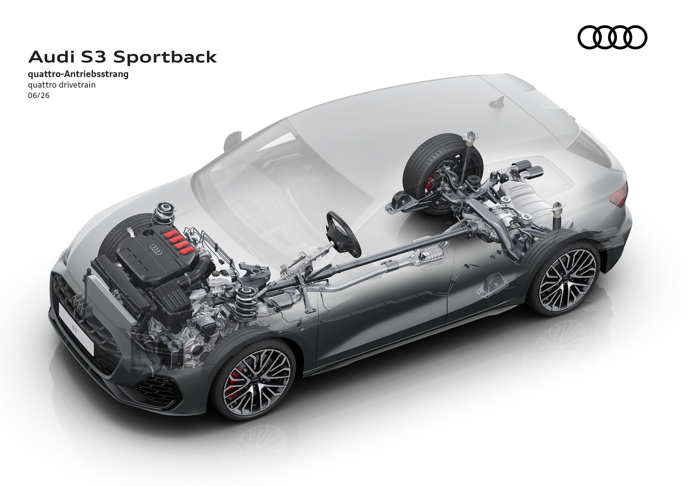 Illustration - Audi S3 Sportback - quattro-Antriebsstrang