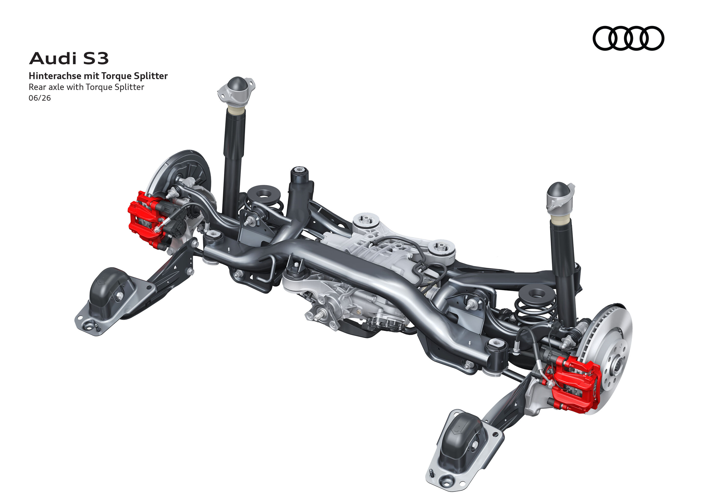 Illustration - Audi S3 - Hinterachse mit Torque Splitter