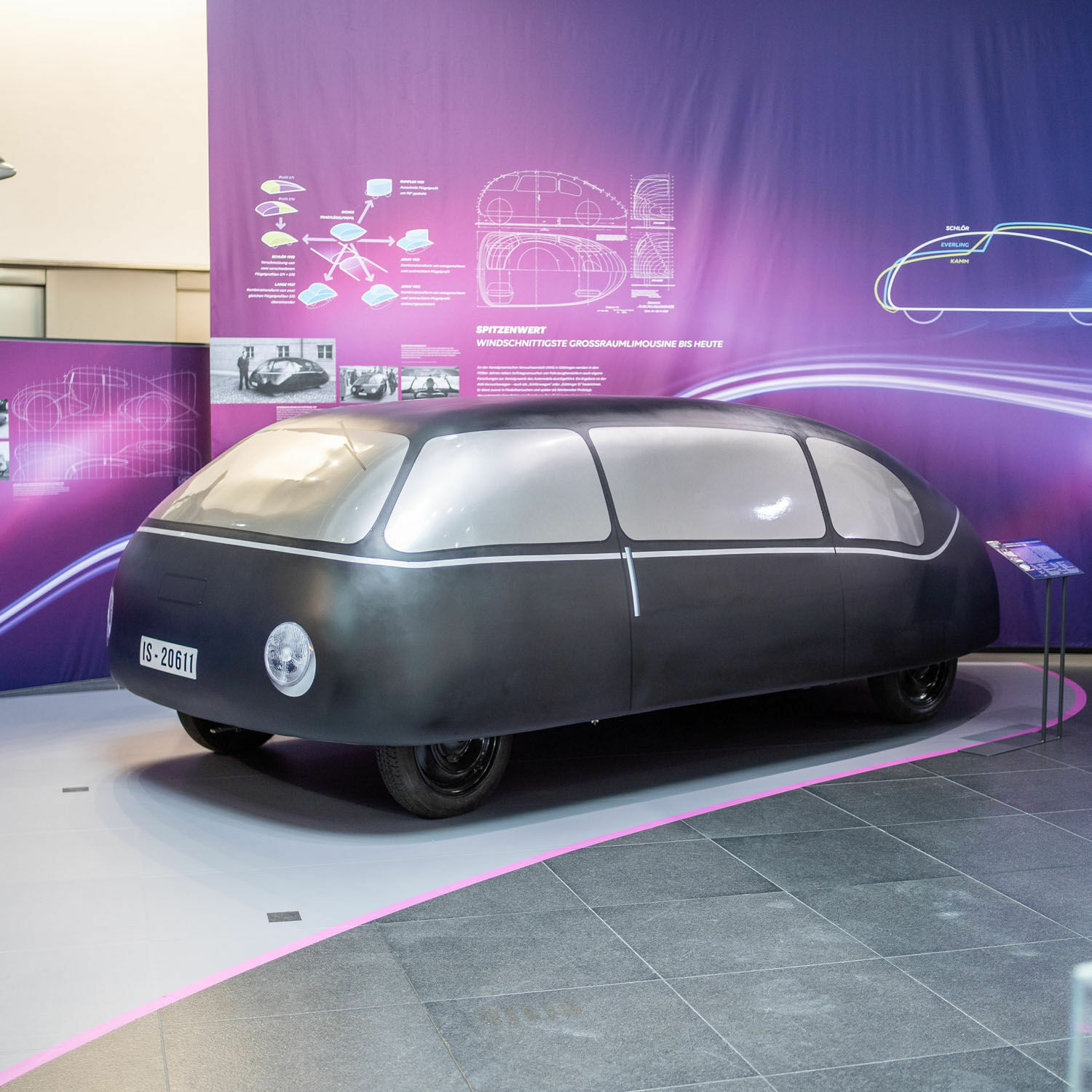Lectures at the Audi museum mobile - The so-called Schlörwagen – also known as the “Göttingen Egg” – had a drag coefficient (cD) of 0.186 – still unmatched today. It was named after the designer Karl Schlör, from Westhofen-Dirmstein, who developed it...