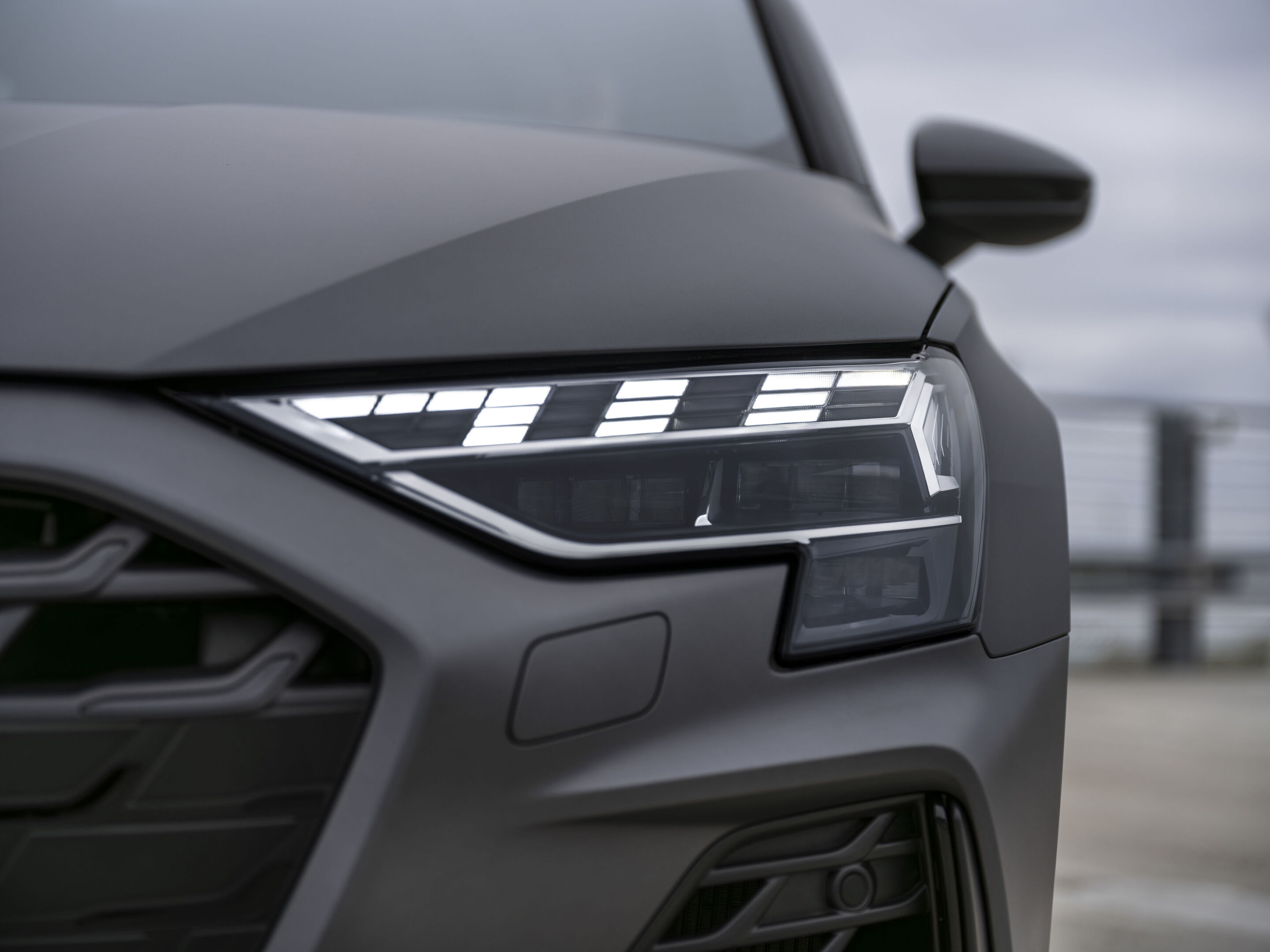 Audi S3 Sportback - Detail, 
Farbe: Daytonagrau matt