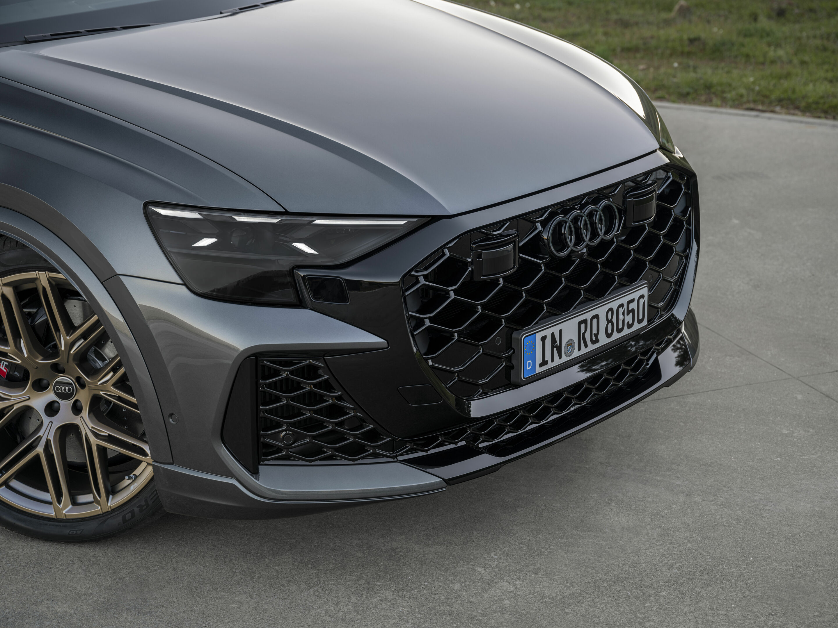Audi RS Q8 - Detail,
Farbe: Daytonagrau Perleffekt
