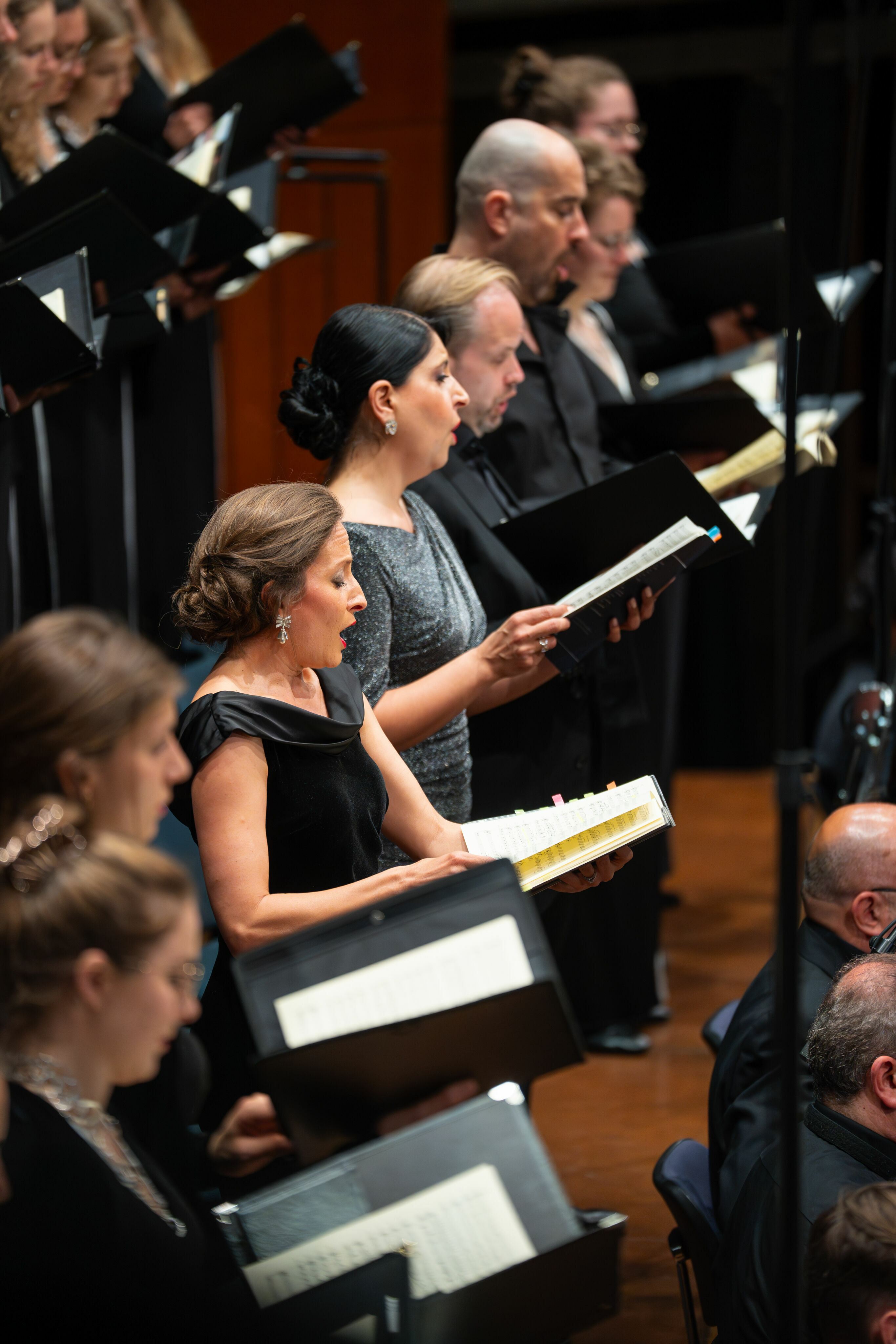 Audi Summer Concerts 2024 - Opening concert with the Audi Young Persons’ Choral Academy. The four soloists (from left to right) Christiane Karg (soprano), Varduhi Abrahamyan (alto), Benjamin Bruns (tenor) and Johannes Weisser (bass)