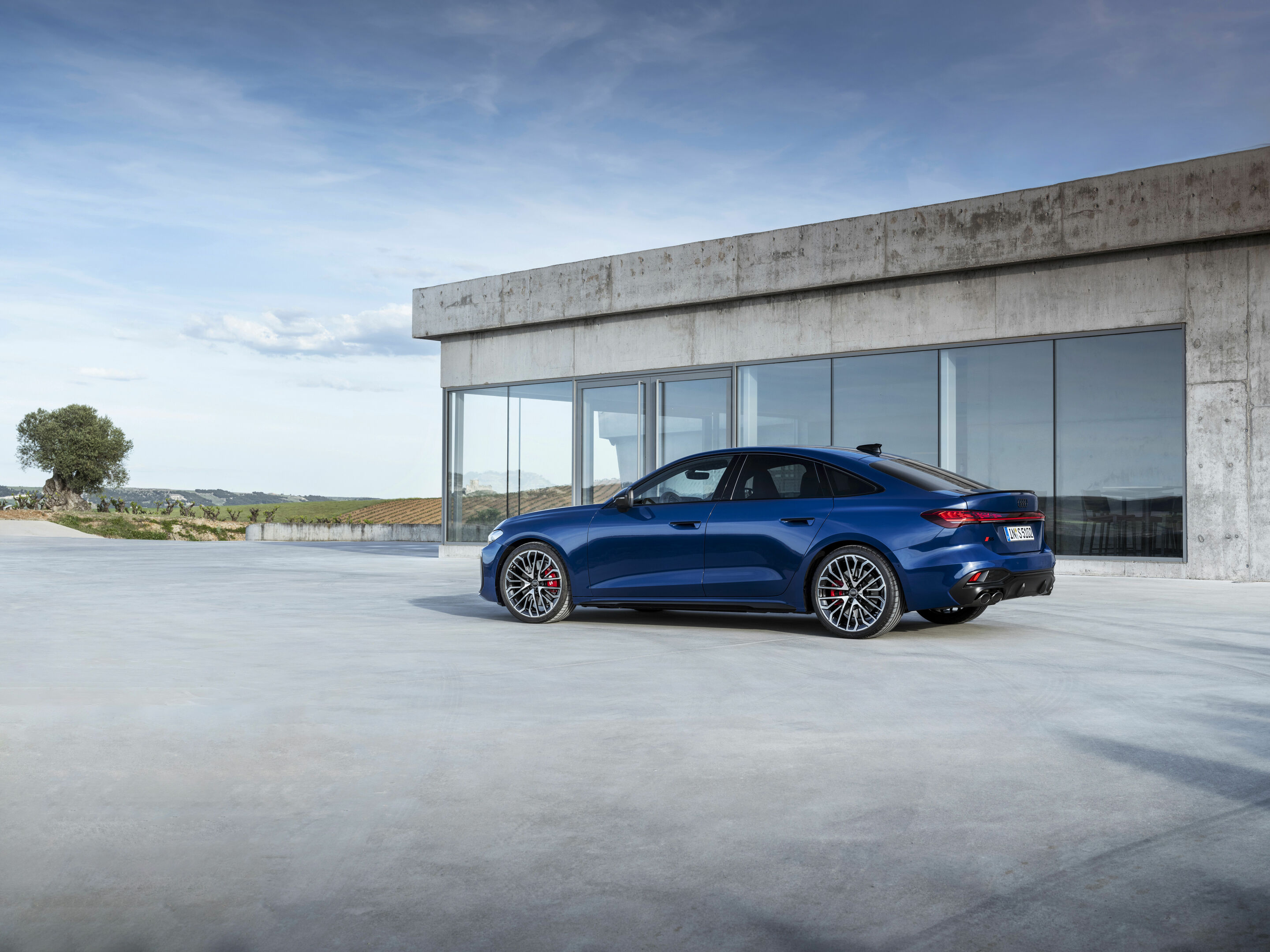Audi S5 Limousine - Standaufnahme,
Farbe: Ascariblau Metallic