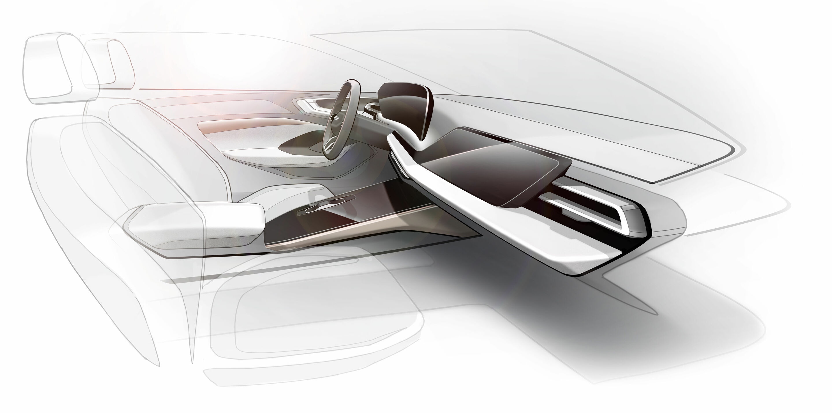 Skizze - Audi A5 - Design Skizze - Interior