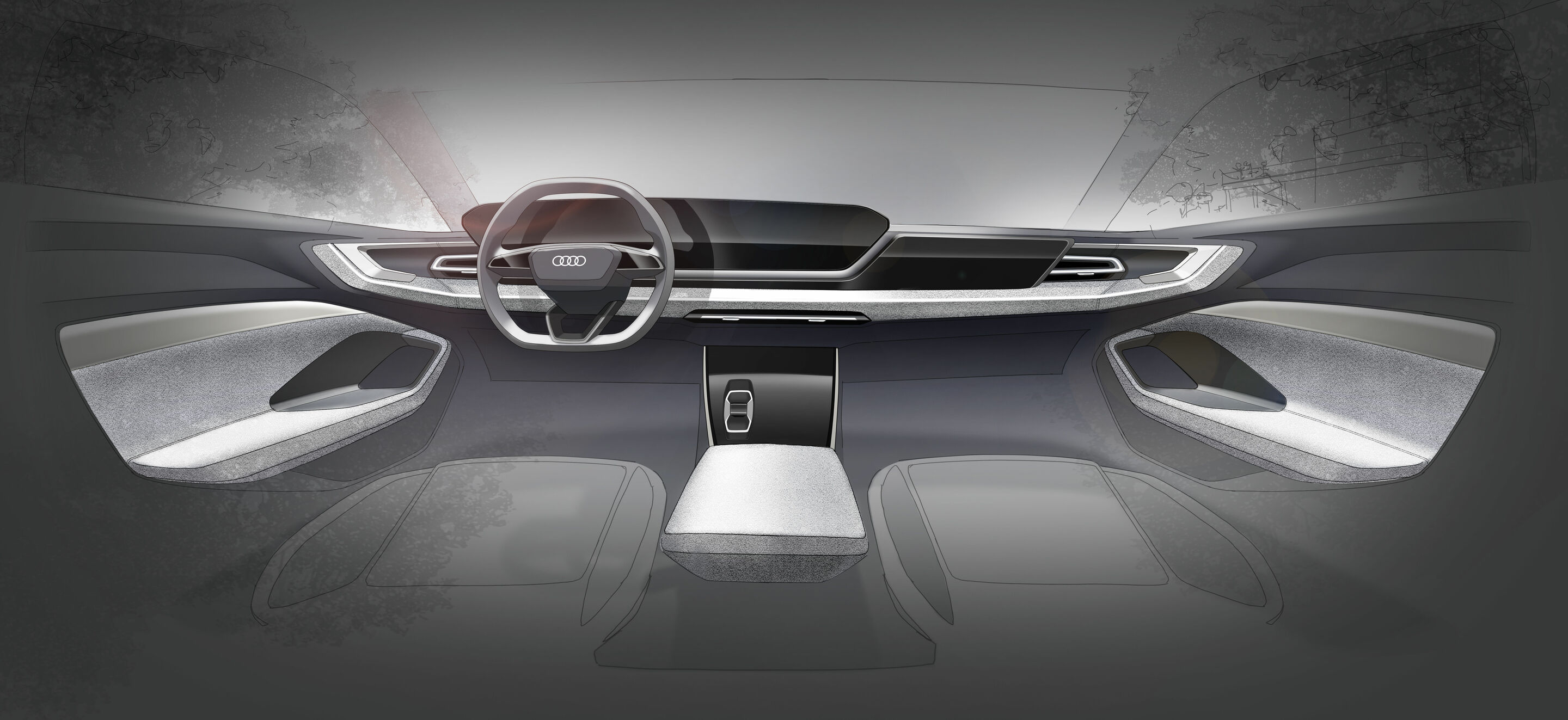 Sketch - Audi A5 - Design sketch - Interior