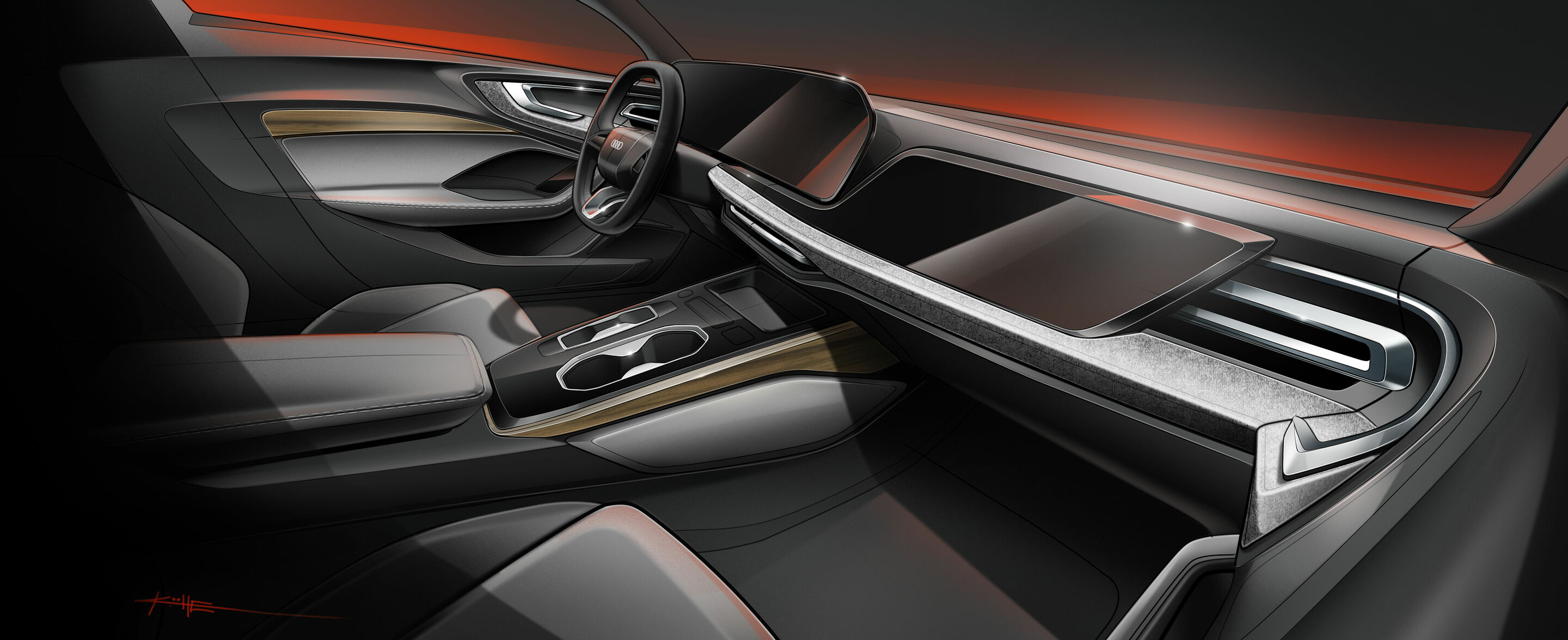 Skizze - Audi A5 - Design Skizze - Interior