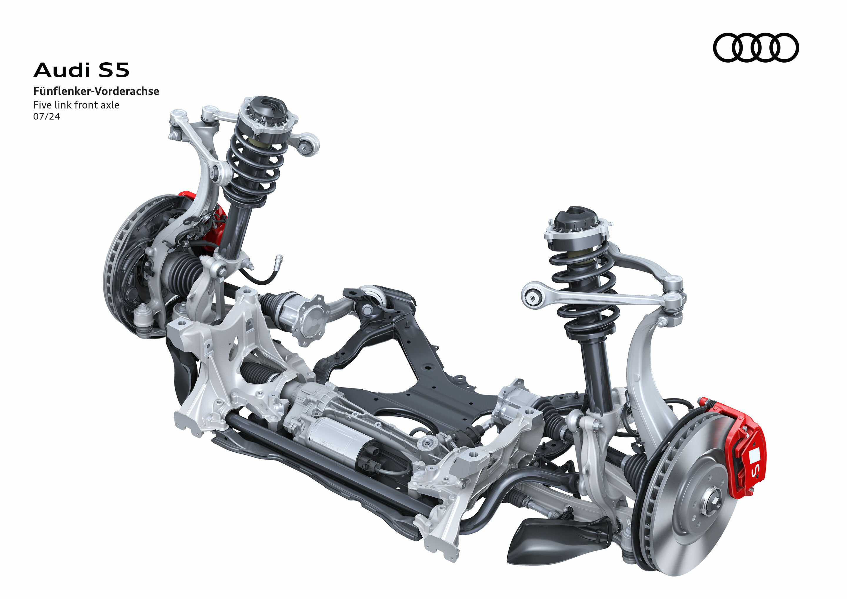 Illustration - Audi S5 - Five link front axle