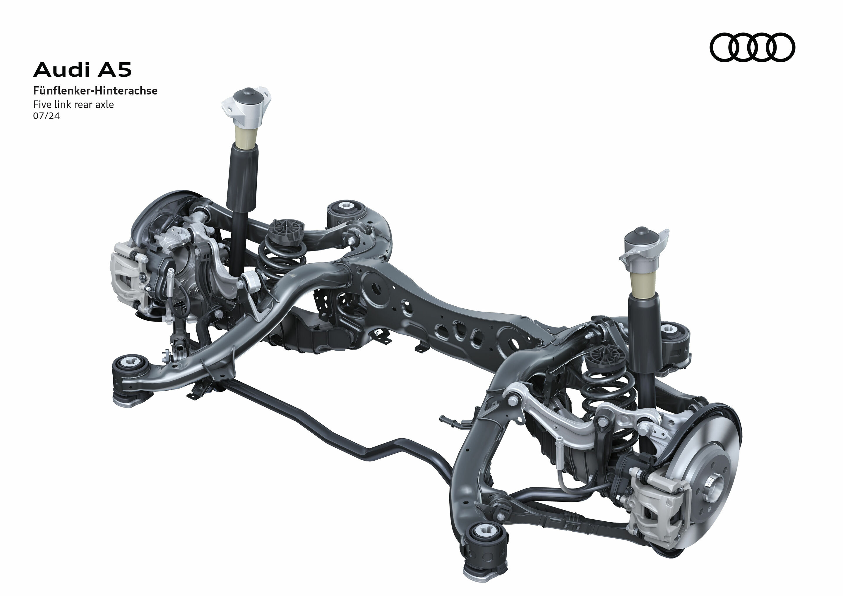 Illustration - Audi A5 - Fünflenker-Hinterachse