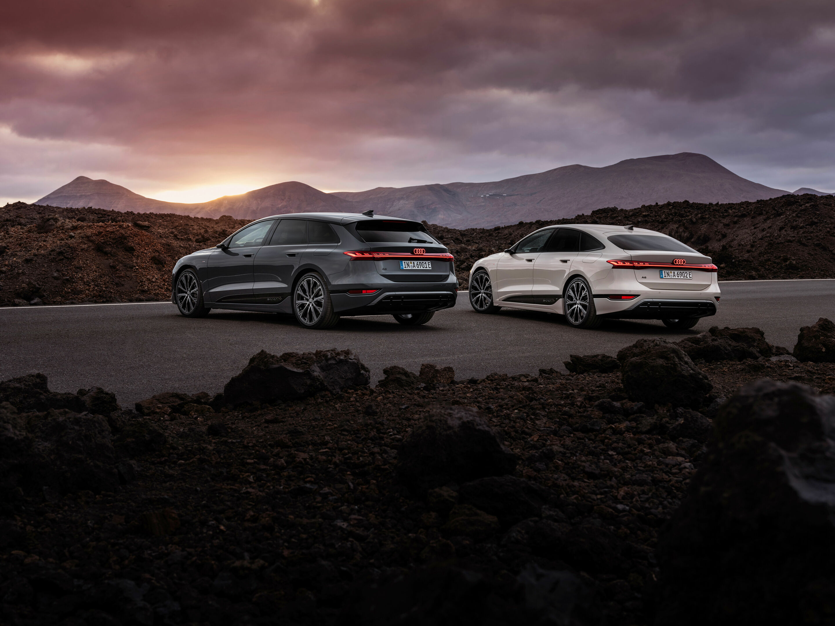 Audi A6 Avant e-tron / Audi A6 Sportback e-tron - Standaufnahme,
Farben: Magnetgrau, Siambeige Metallic