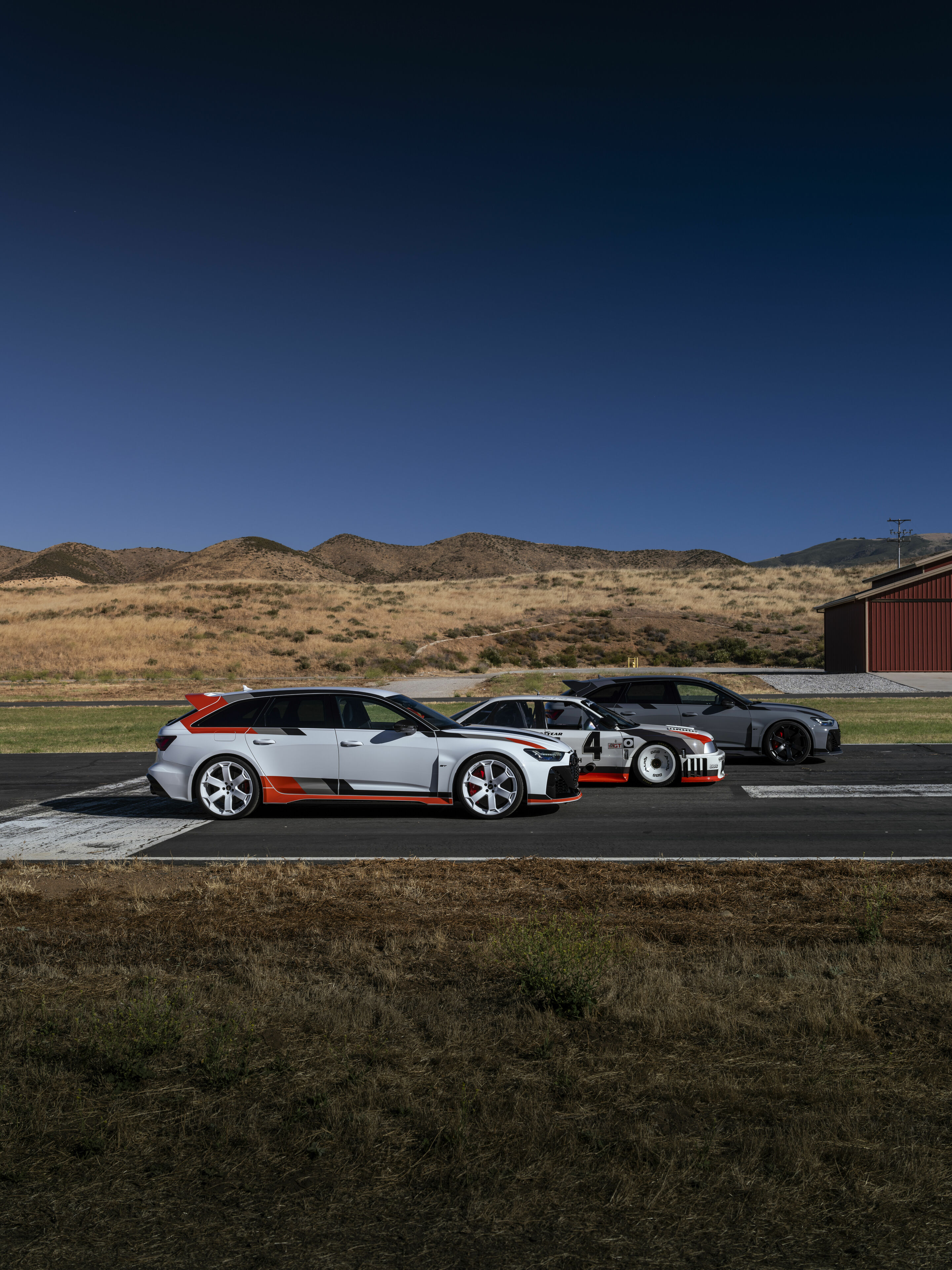 Audi RS 6 Avant GT in California - Audi RS 6 Avant GT, Audi 90 quattro IMSA GTO, 
Static photo,
Colour: Nardo Grey