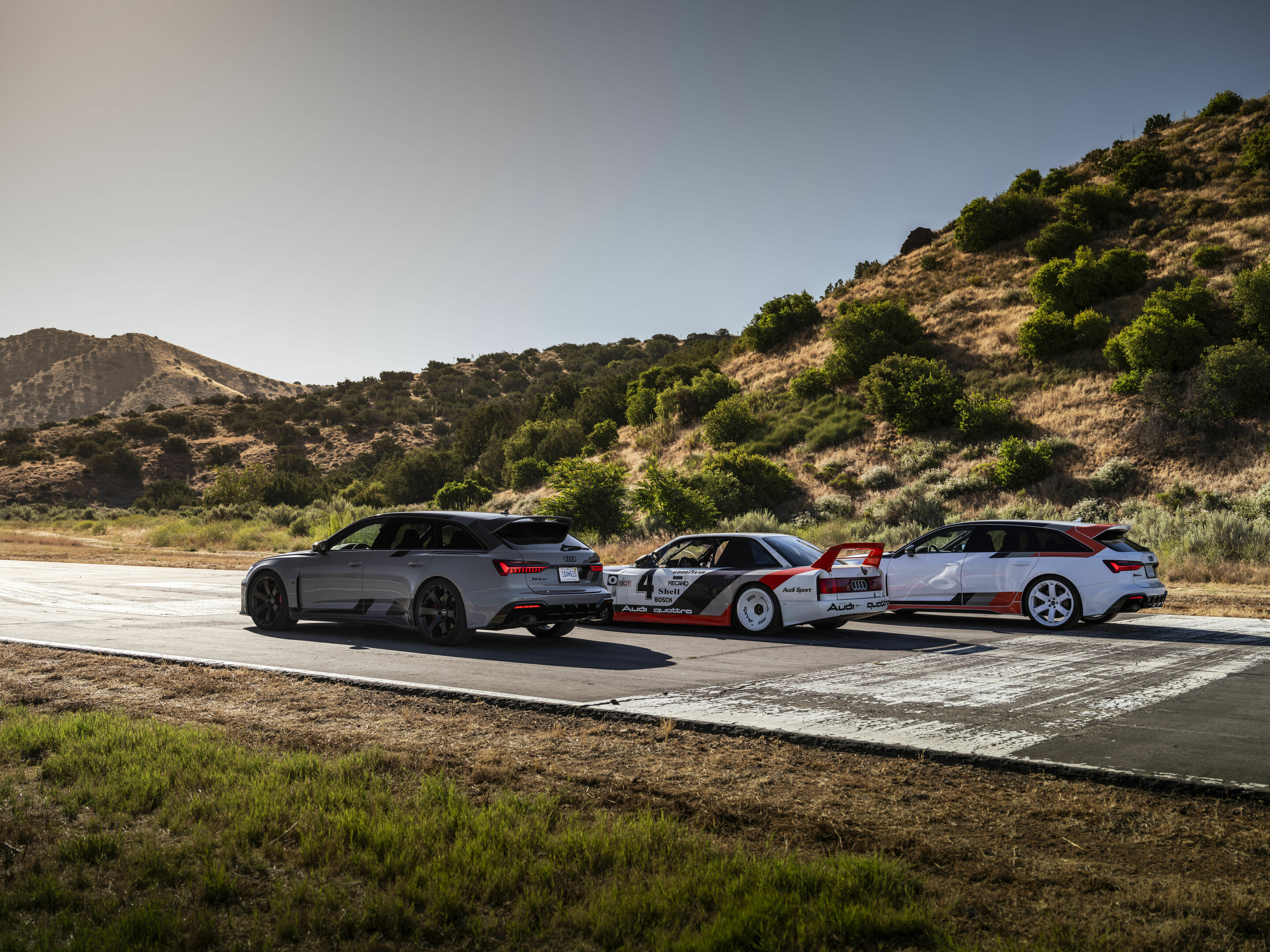 Audi RS 6 Avant GT in California - Audi RS 6 Avant GT, Audi 90 quattro IMSA GTO, 
Static photo,
Colour: Nardo Grey