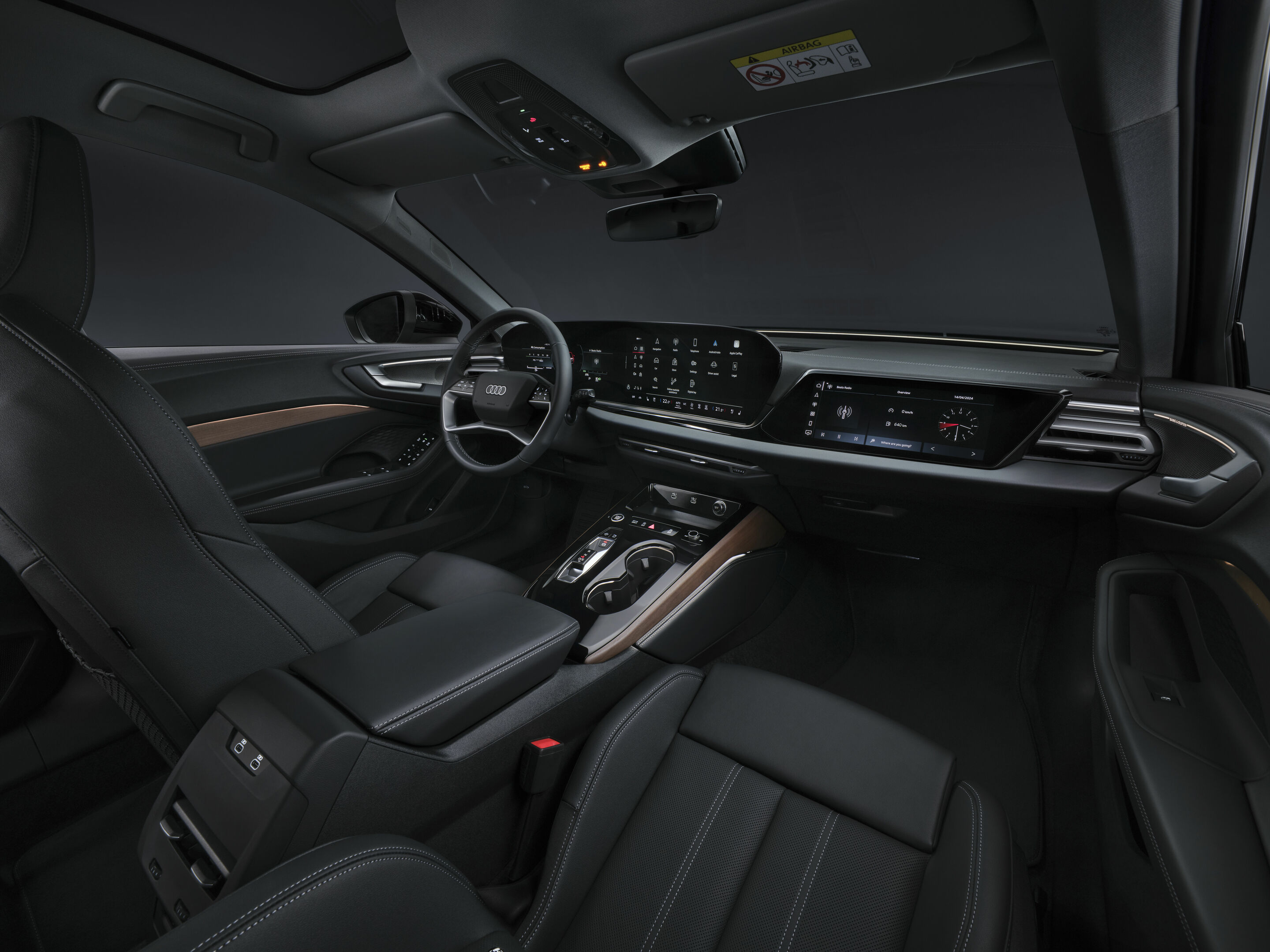 Audi A5 Avant - Interior

The Panoramic glass roof with switchable transparency is expected to be available in Germany from the fourth quarter of 2024. For the exact launch date, please contact your Audi partner.
