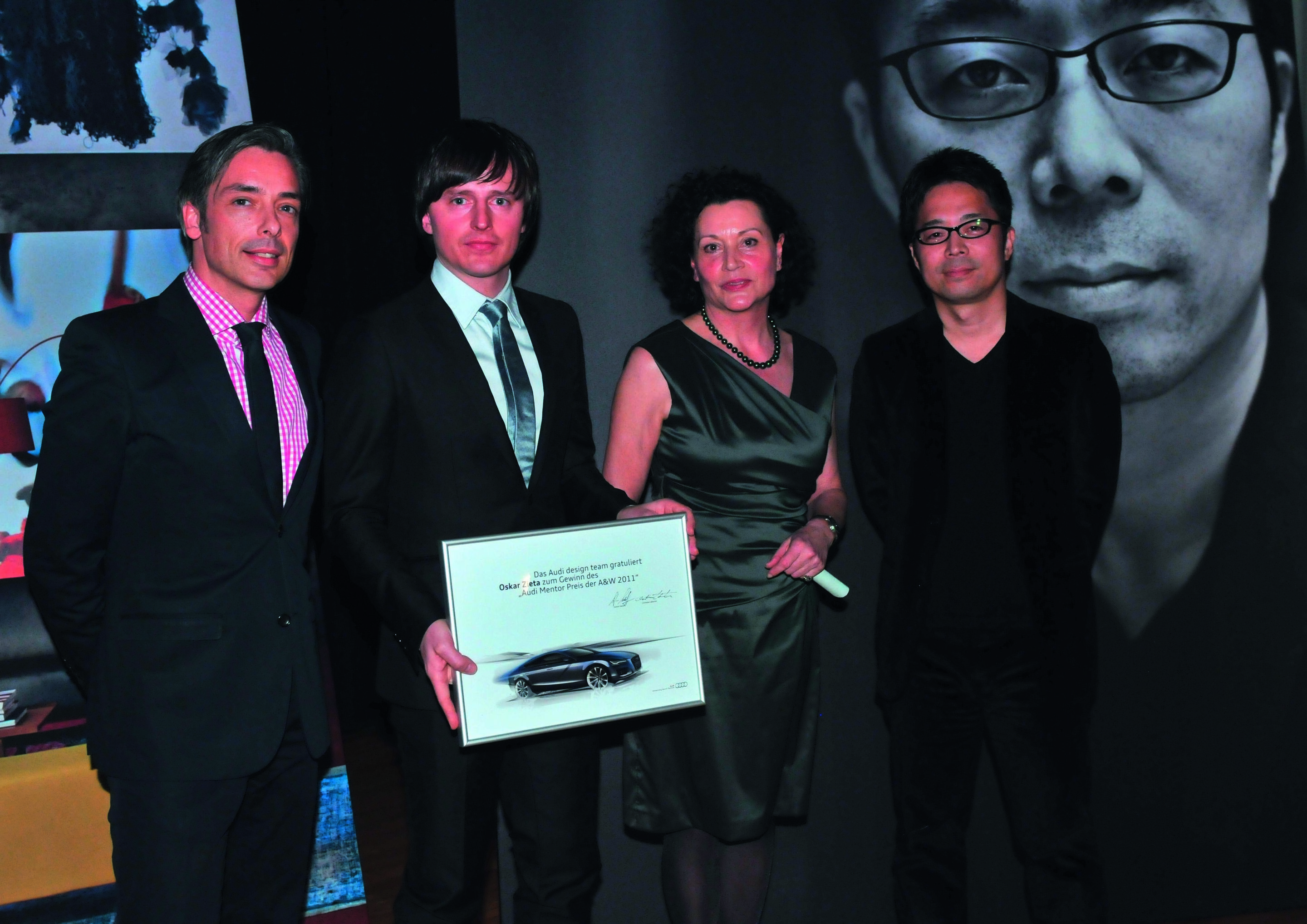 Audi Mentor Preis bei A&W am 16.01.2011 in Köln - Christian Labonte, Oskar Zieta, Barbara Friedrich und Tokujin Yoshioko