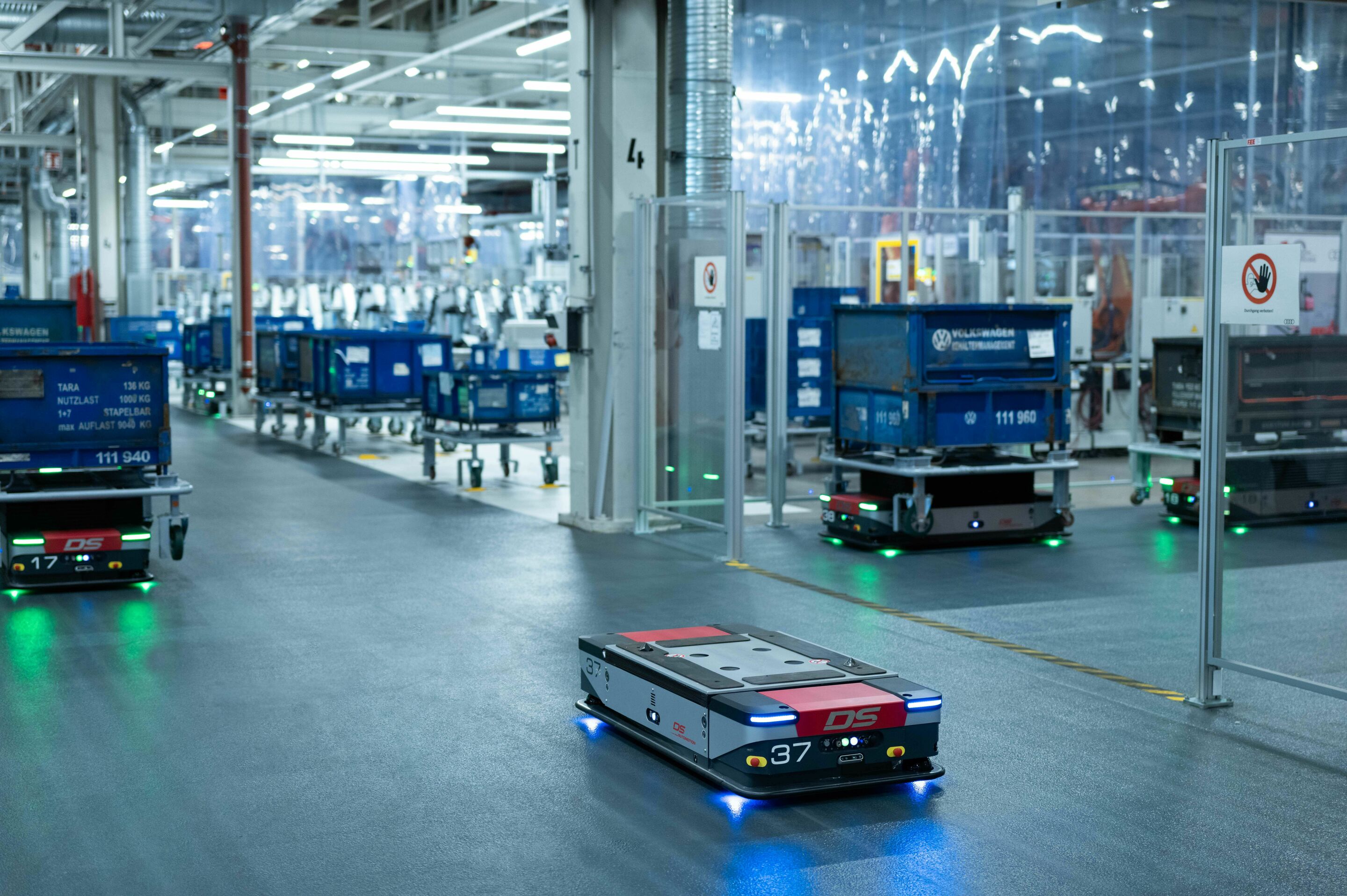 Produktion Audi A5 am Standort Neckarsulm - Fahrerlose Transportsysteme (FTS) für die Supply Chain