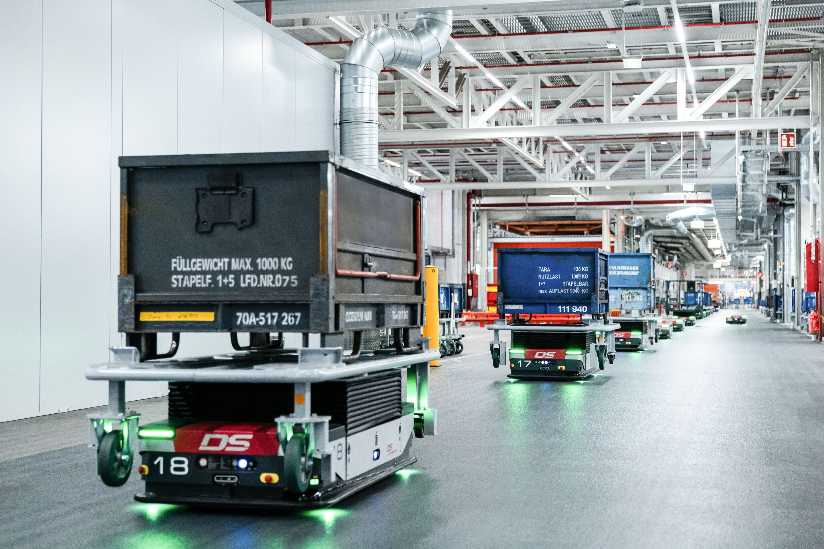 Produktion Audi A5 am Standort Neckarsulm - Fahrerlose Transportsysteme (FTS) für die Supply Chain