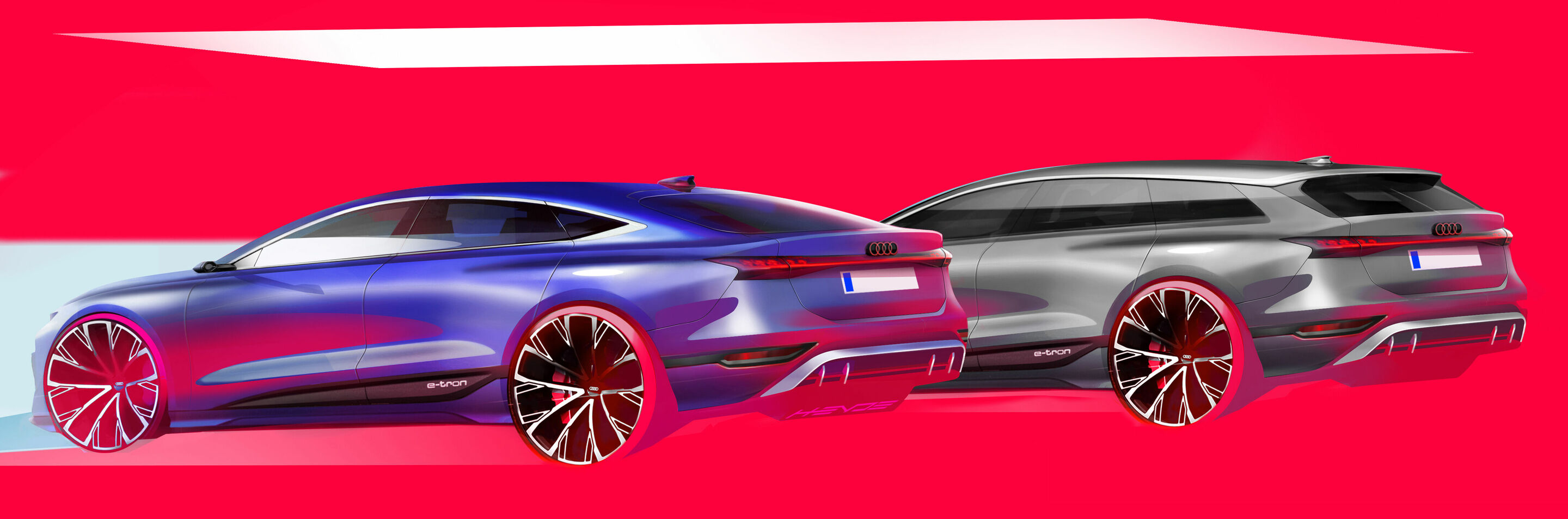 Skizze - Audi A6 e-tron - Design Skizze