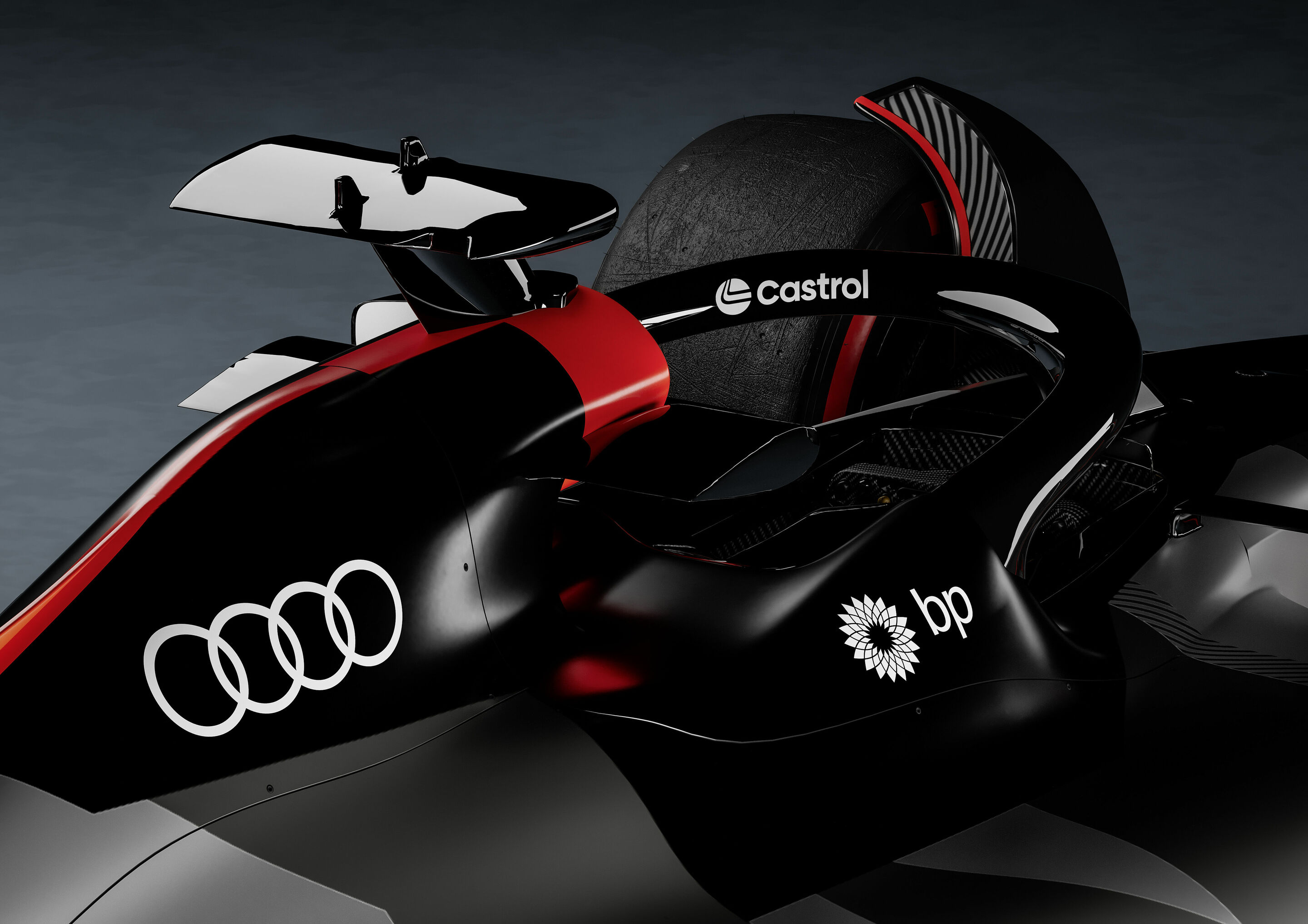 Showcar mit Audi F1 launch livery - Audi und bp besiegeln strategische Partnerschaft für die Formel 1