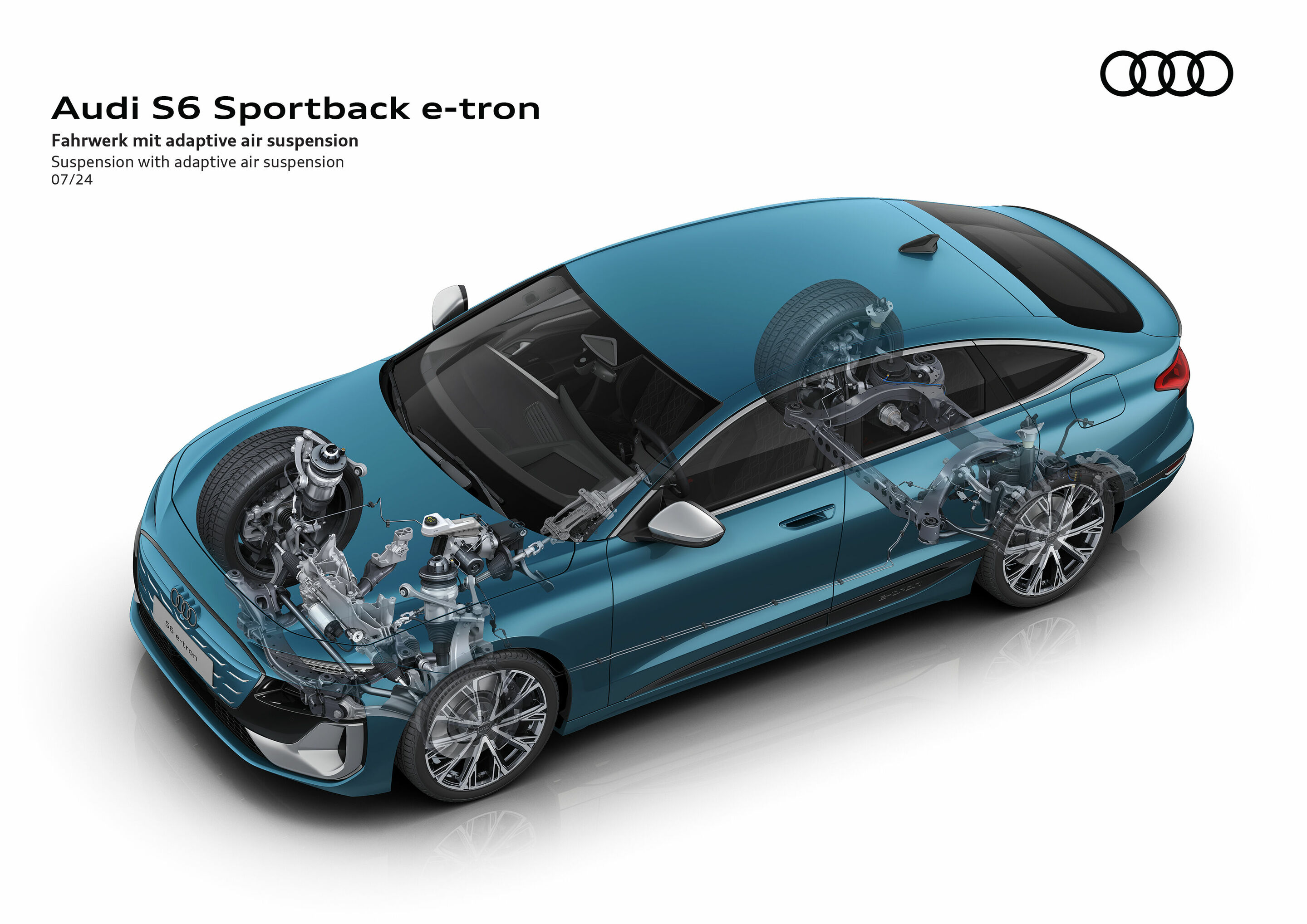 Illustration - Audi S6 Sportback e-tron - Suspension adaptive air suspension